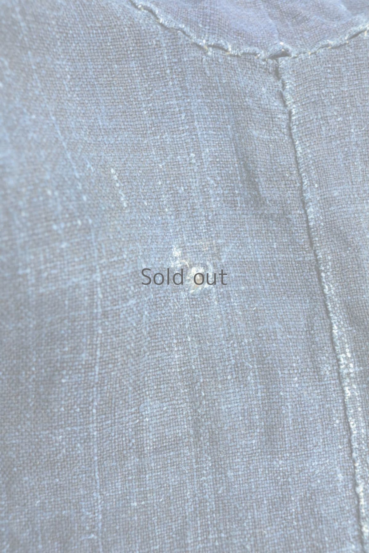 画像13: 【ベトナム】ビンテージ　インディゴヘンプ　ノースリーブシャツ（藍/白モン族） (13)