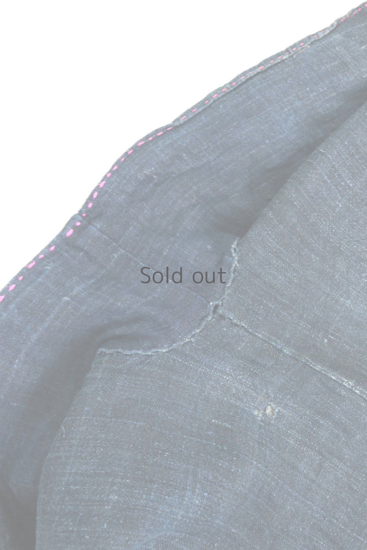 画像14: 【ベトナム】ビンテージ　インディゴヘンプ　ノースリーブシャツ（藍/白モン族） (14)