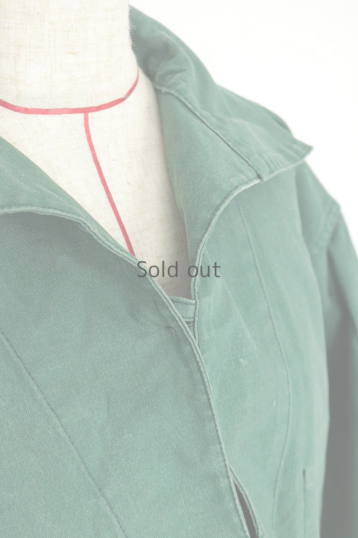 画像6: 【フランス】ビンテージ　セーラーワークシャツ（Le Glazik/グリーン） (6)