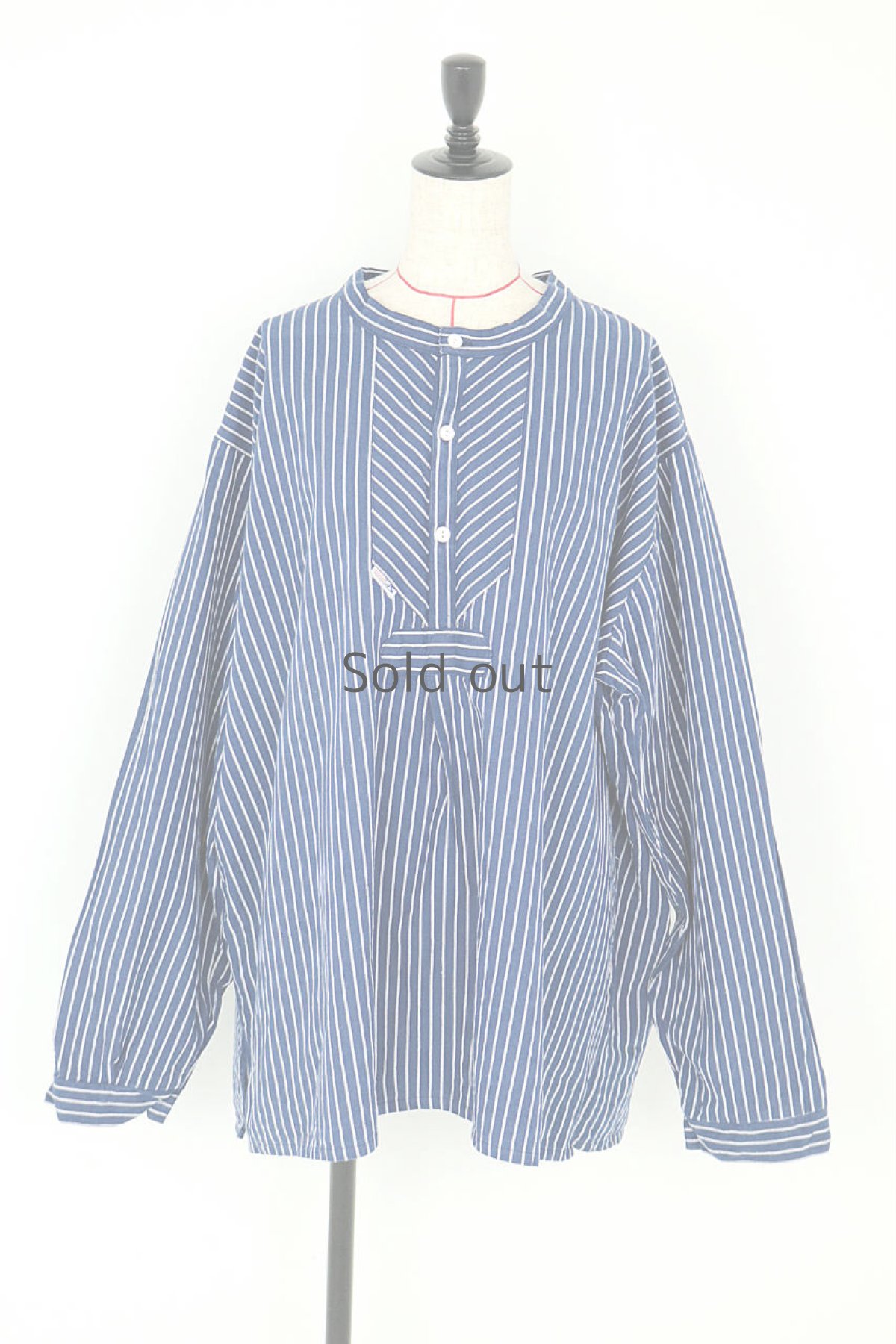 画像2: 【ドイツ】フィッシャーマン　プルオーバー シャツ（ブルー・ホワイト） (2)