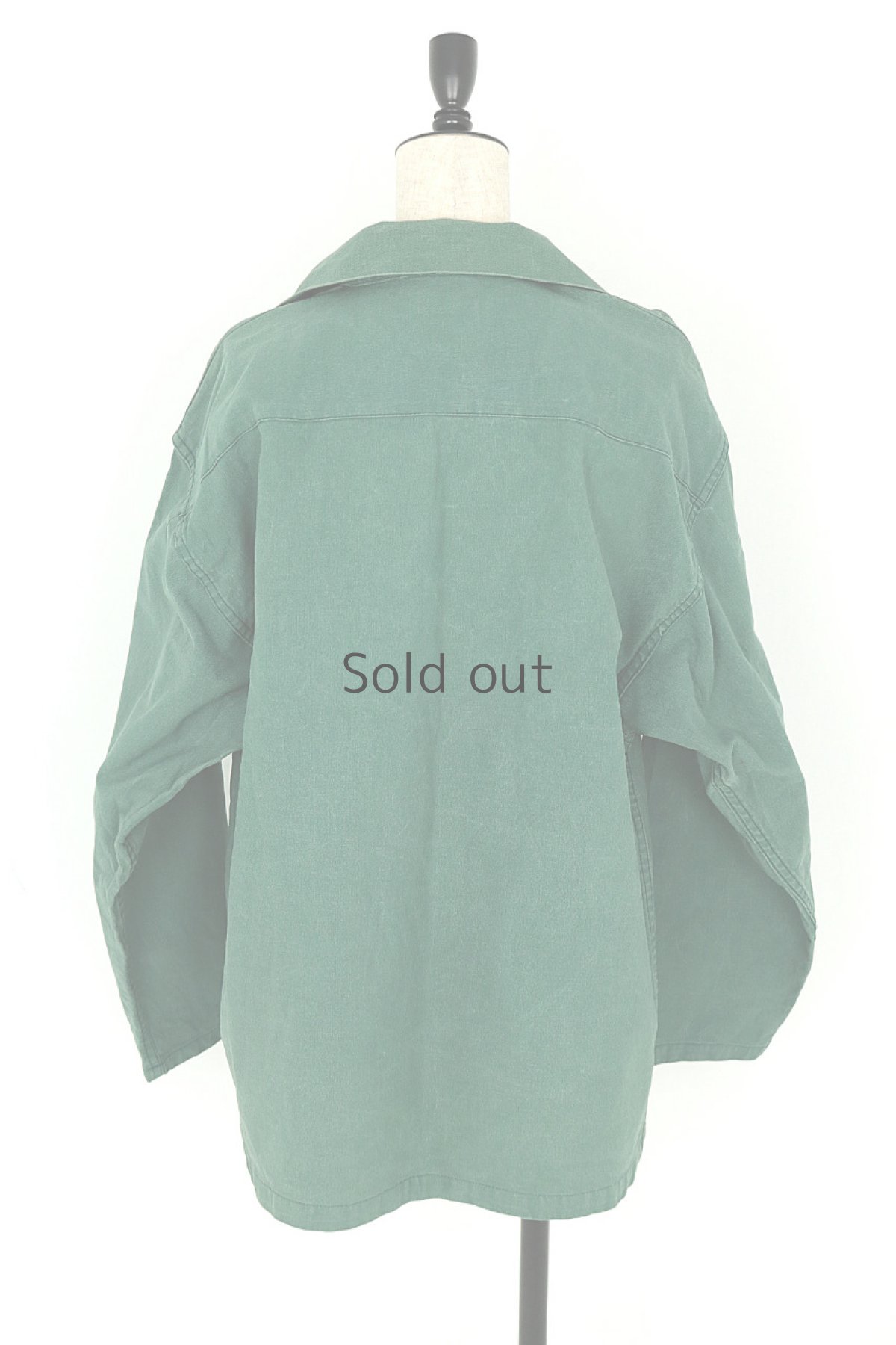 画像4: 【フランス】ビンテージ　セーラーワークシャツ（Le Glazik/グリーン） (4)