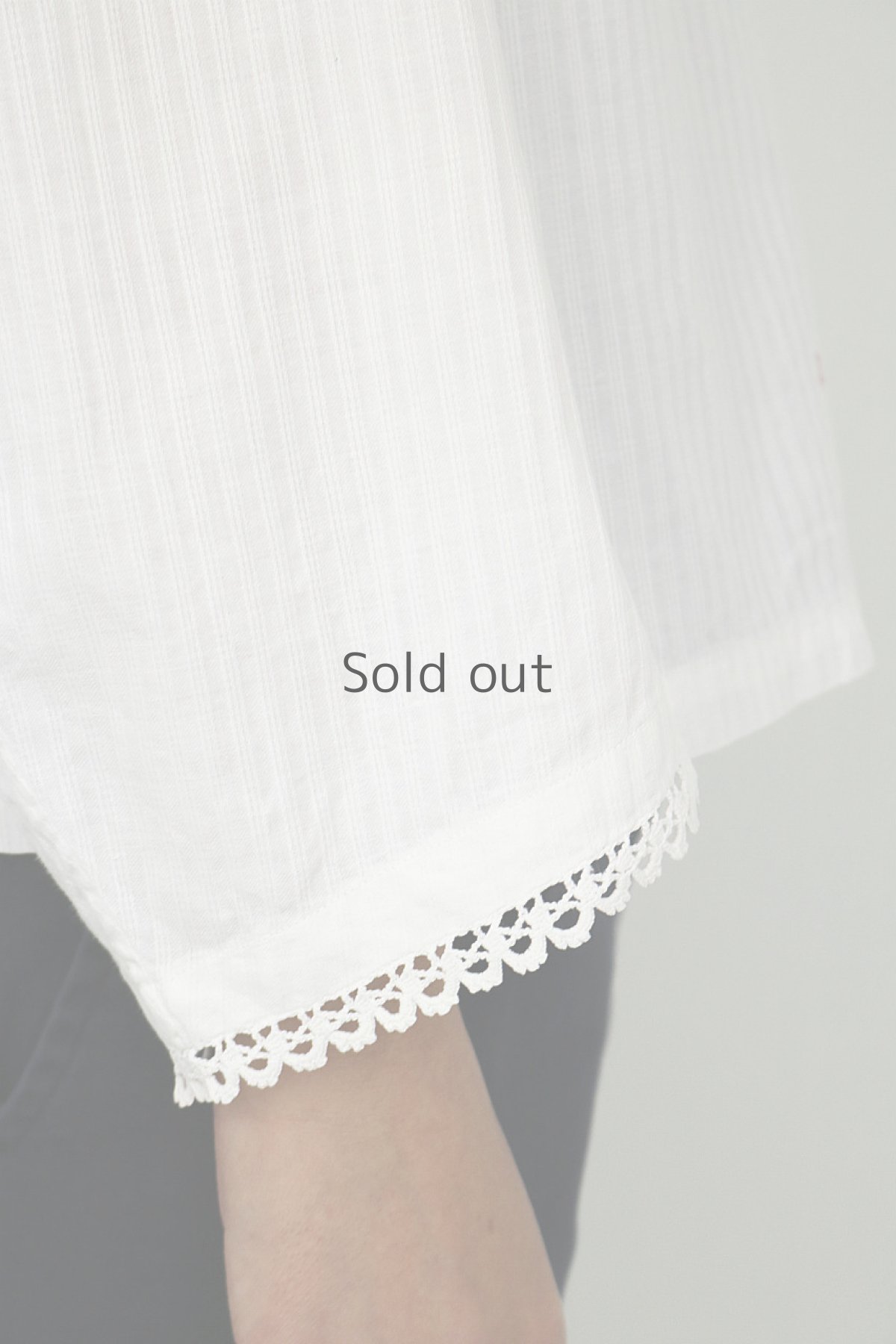 画像8: 【フランス】アンティークコットン　クラシック　長袖ホワイトブラウス(イニシャルMM) (8)