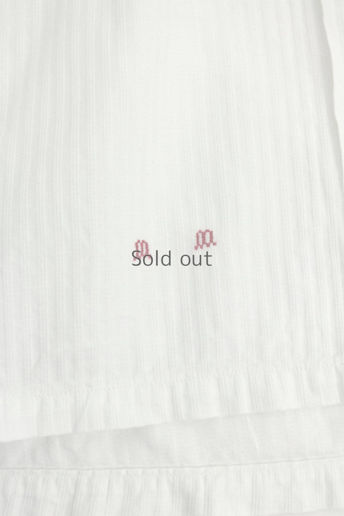 画像10: 【フランス】アンティークコットン　クラシック　長袖ホワイトブラウス(イニシャルMM) (10)