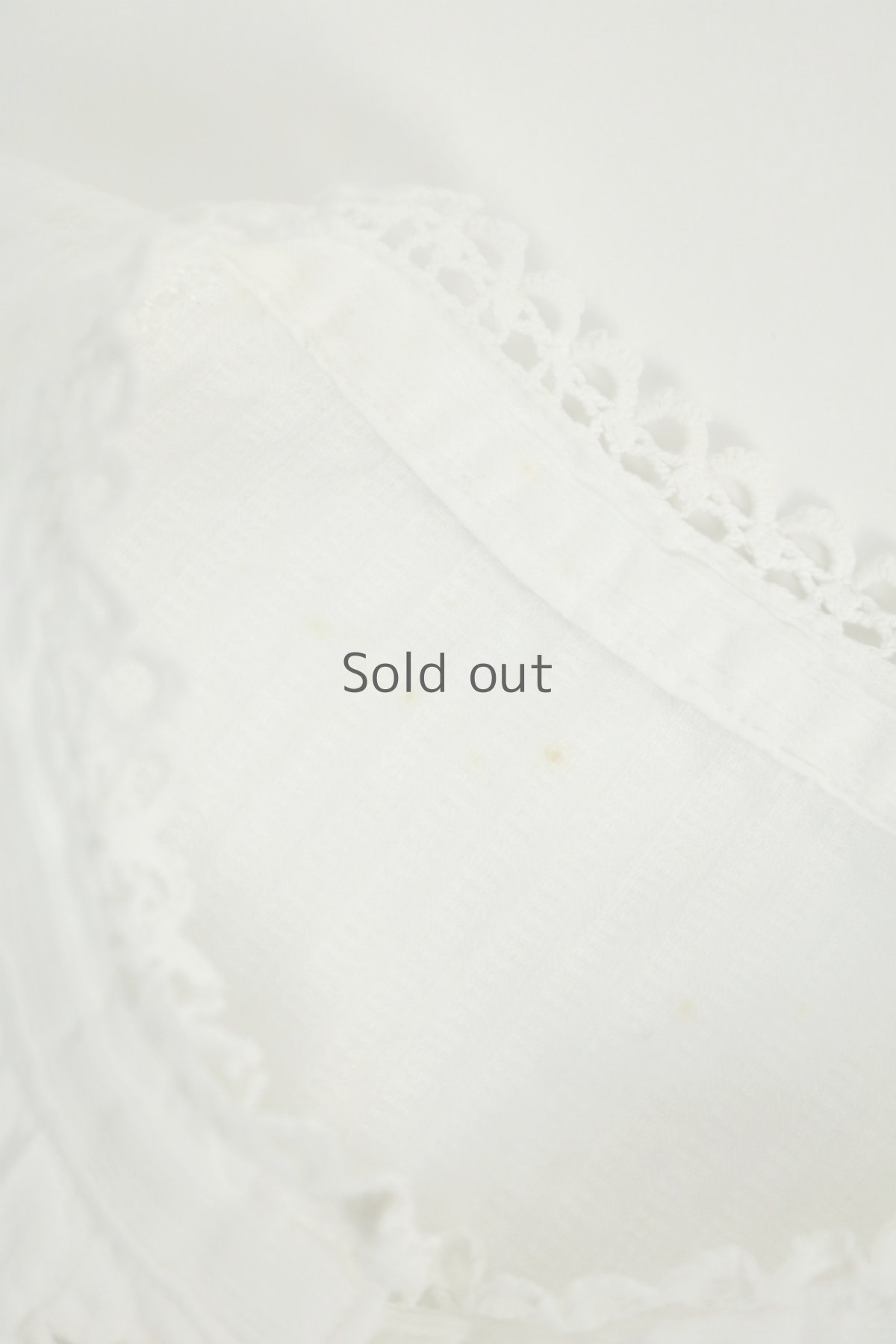 画像11: 【フランス】アンティークコットン　クラシック　長袖ホワイトブラウス(イニシャルMM) (11)