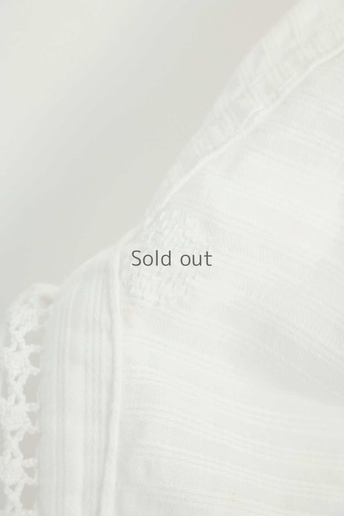 画像13: 【フランス】アンティークコットン　クラシック　長袖ホワイトブラウス(イニシャルMM) (13)