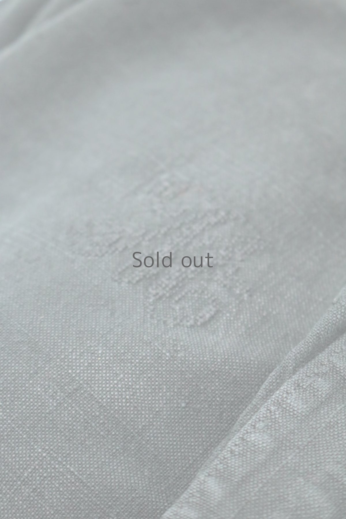 画像7: 【ドイツ】アンティークリネン×染　七分袖ヘンリーネックワンピース（黒） (7)