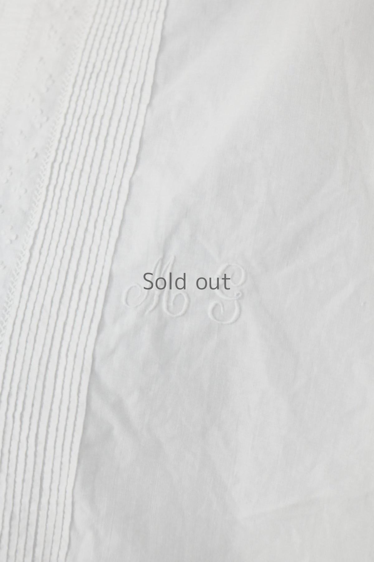 画像6: 【フランス】アンティークコットン　クラシック　長袖ホワイトブラウス(カットワーク/レースフリル/MG) (6)