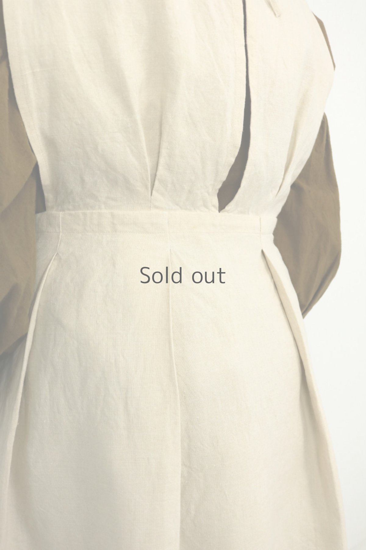 画像10: 【ササキチホ】アンティークリネン　メディカルラップドレス（生成り） (10)