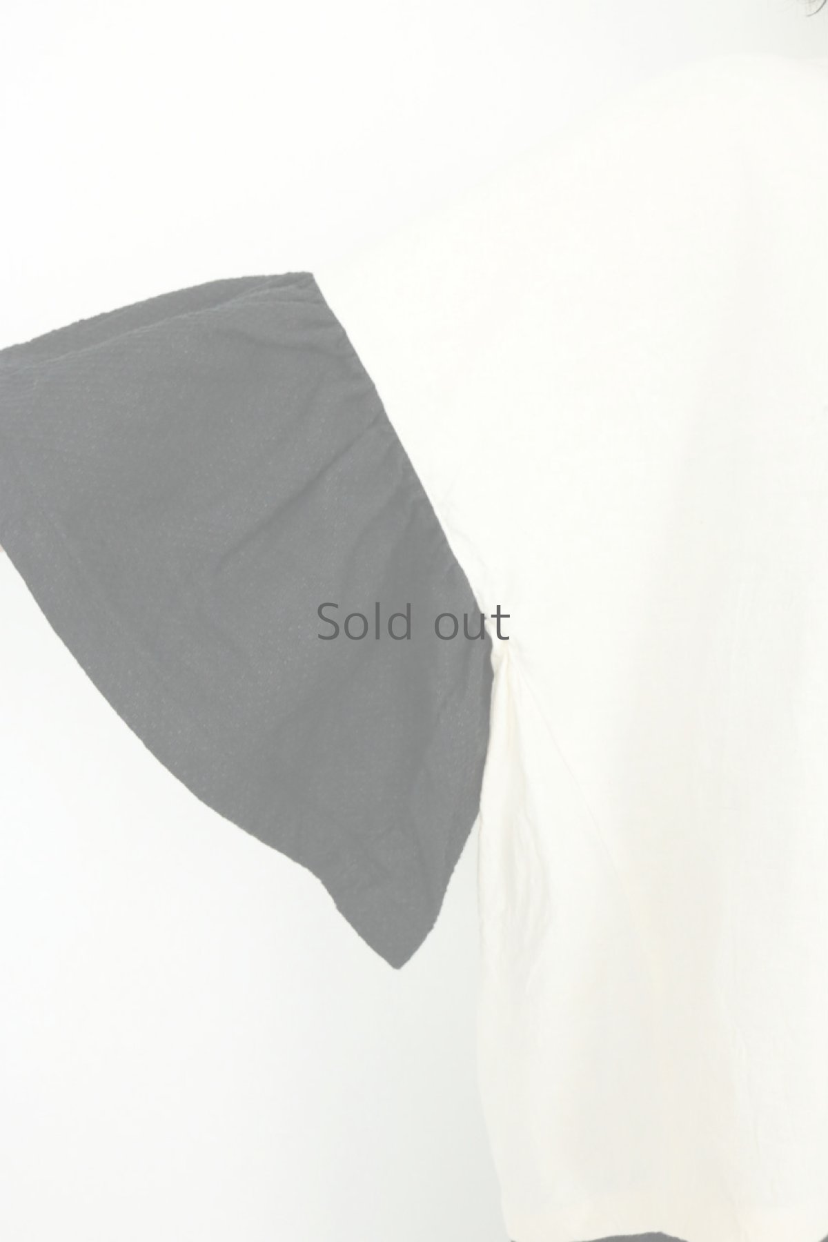 画像6: 【ササキチホ】アンティークリネン テールカットのヒラヒラ袖ブラウス（白/黒） (6)