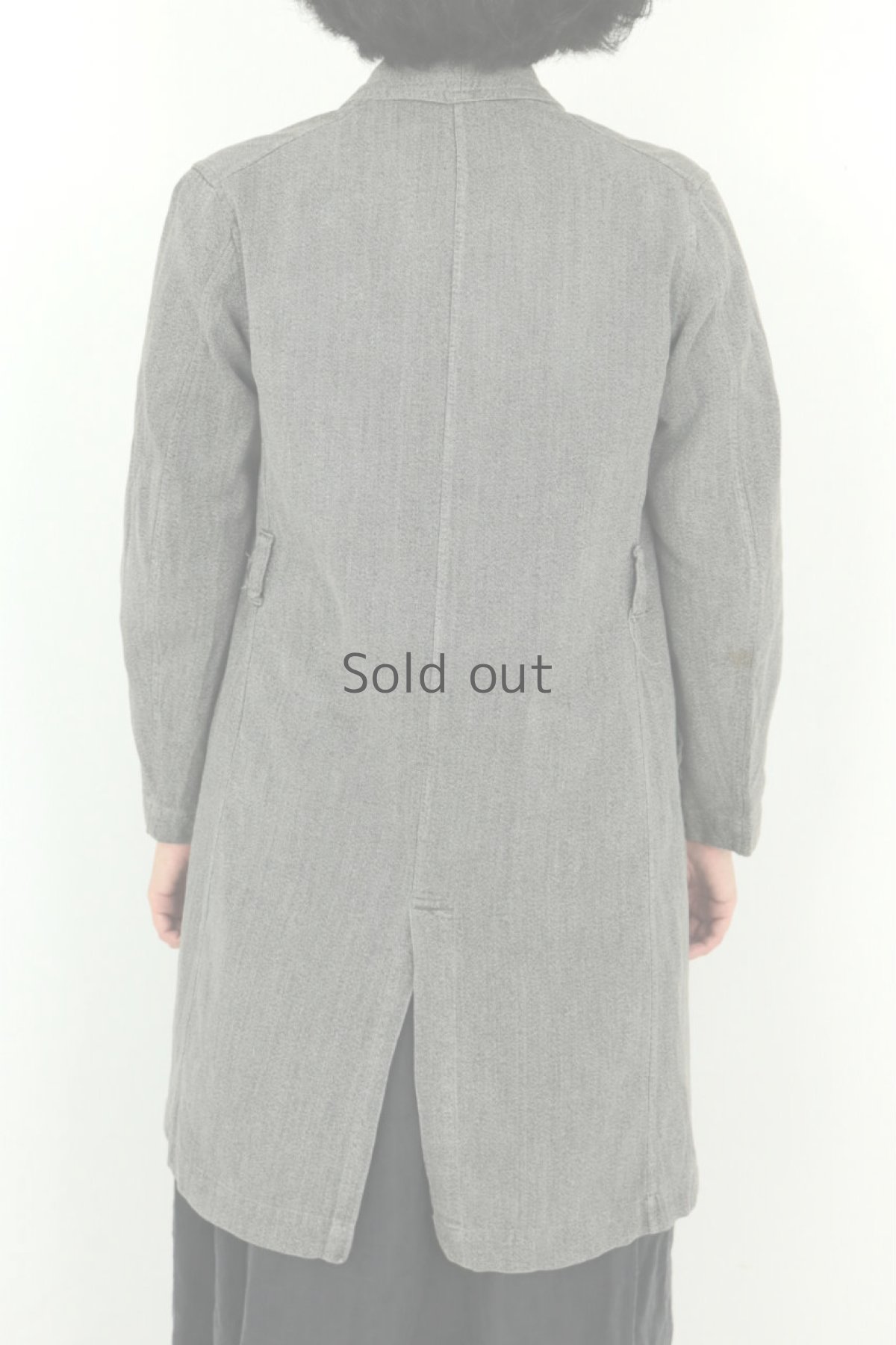 画像4: 【フランス】1950年代　ブラックシャンブレーアトリエコート（少年用） (4)