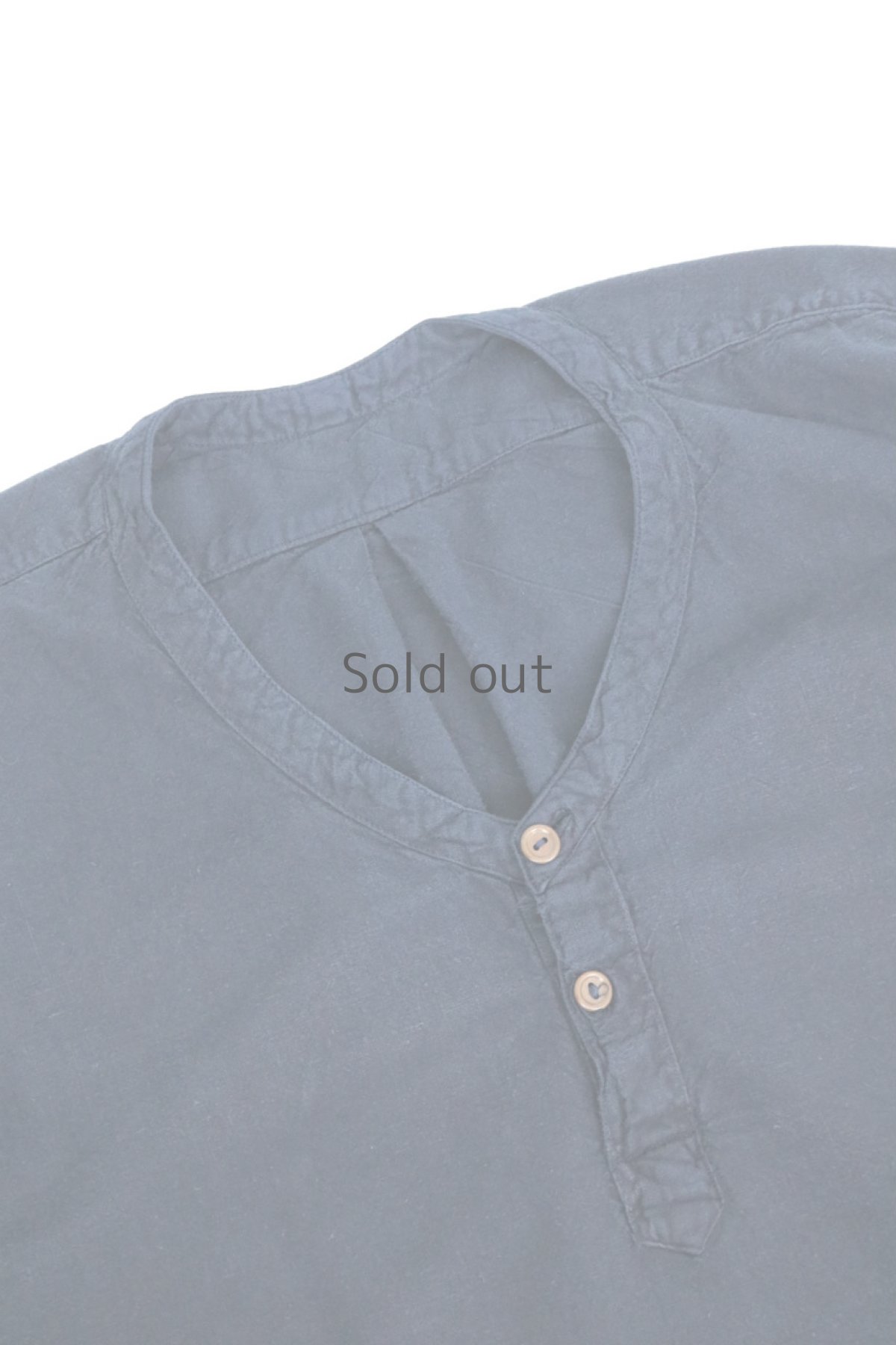 画像5: 【ブルガリア】ビンテージミリタリー　Vネックシャツ（後染め/紺） (5)