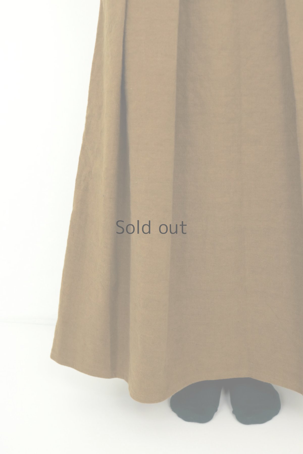 画像6: 【ササキチホ】アンティークリネン×染め　ジャンパーロングスカート（茶色） (6)