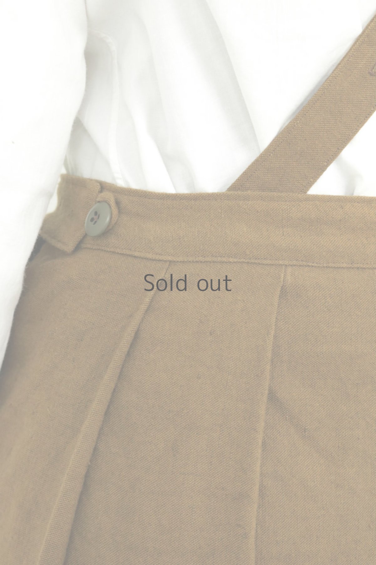 画像9: 【ササキチホ】アンティークリネン×染め　ジャンパーロングスカート（茶色） (9)