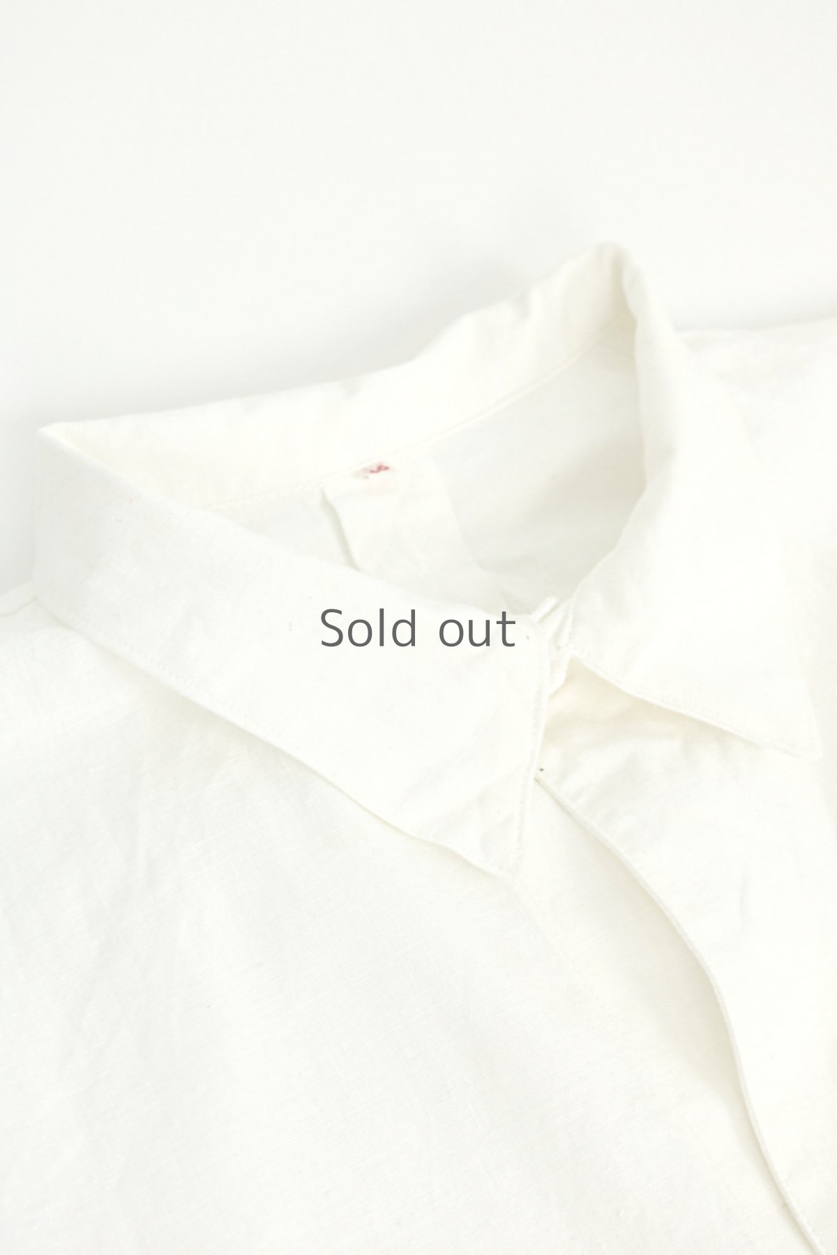 画像2: 【スウェーデン】ビンテージミリタリー　プルオーバーロングシャツ（未使用品/白） (2)