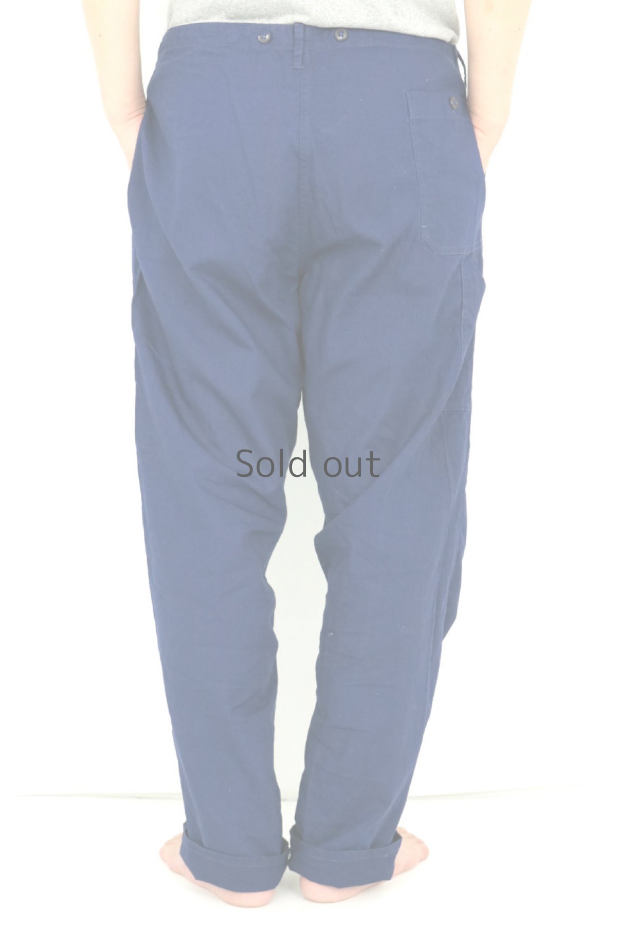 画像12: 【中国】1970年代頃のブルーコットンワークパンツ (12)