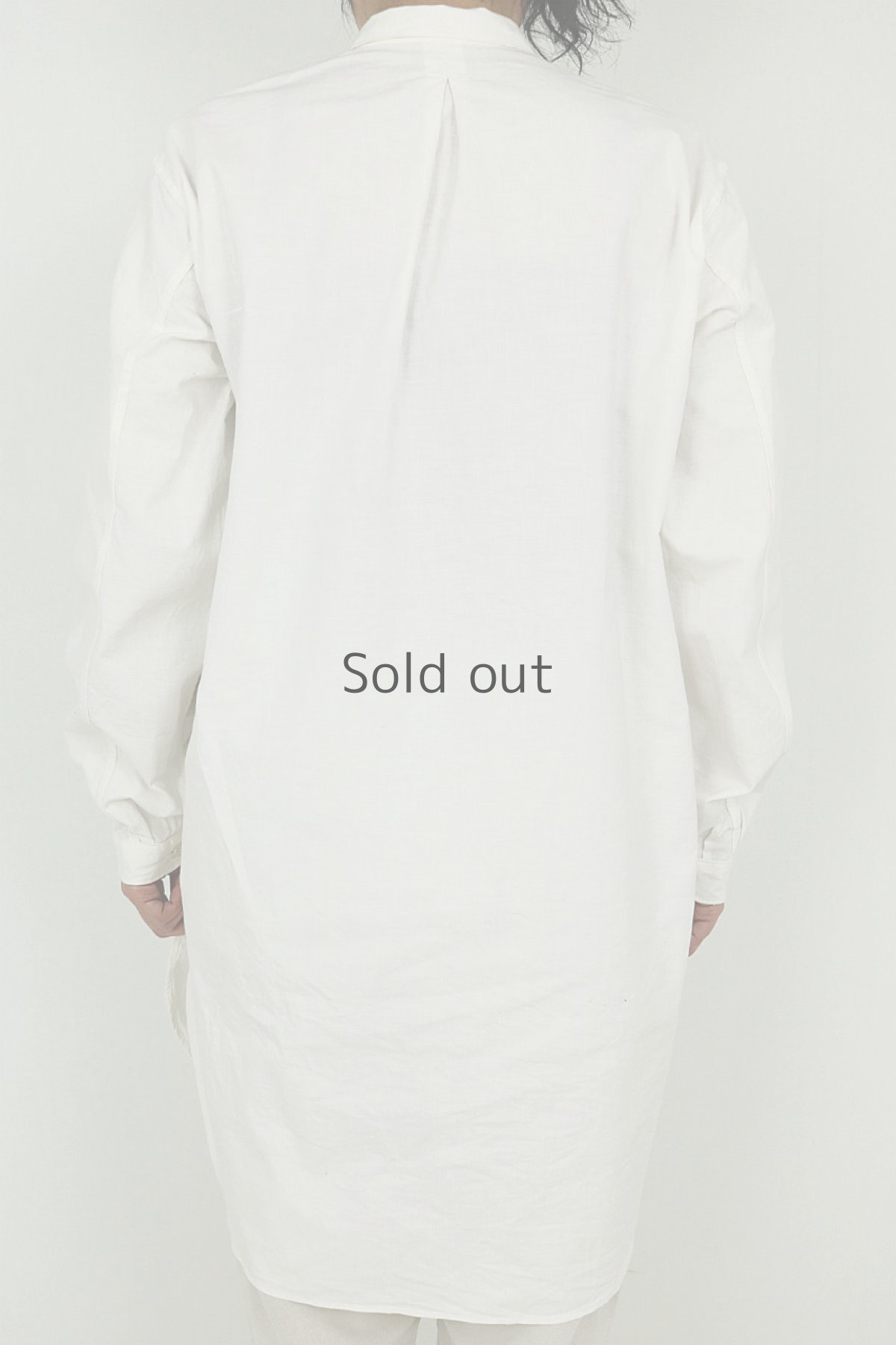 画像12: 【スウェーデン】ビンテージミリタリー　プルオーバーロングシャツ（未使用品/白） (12)