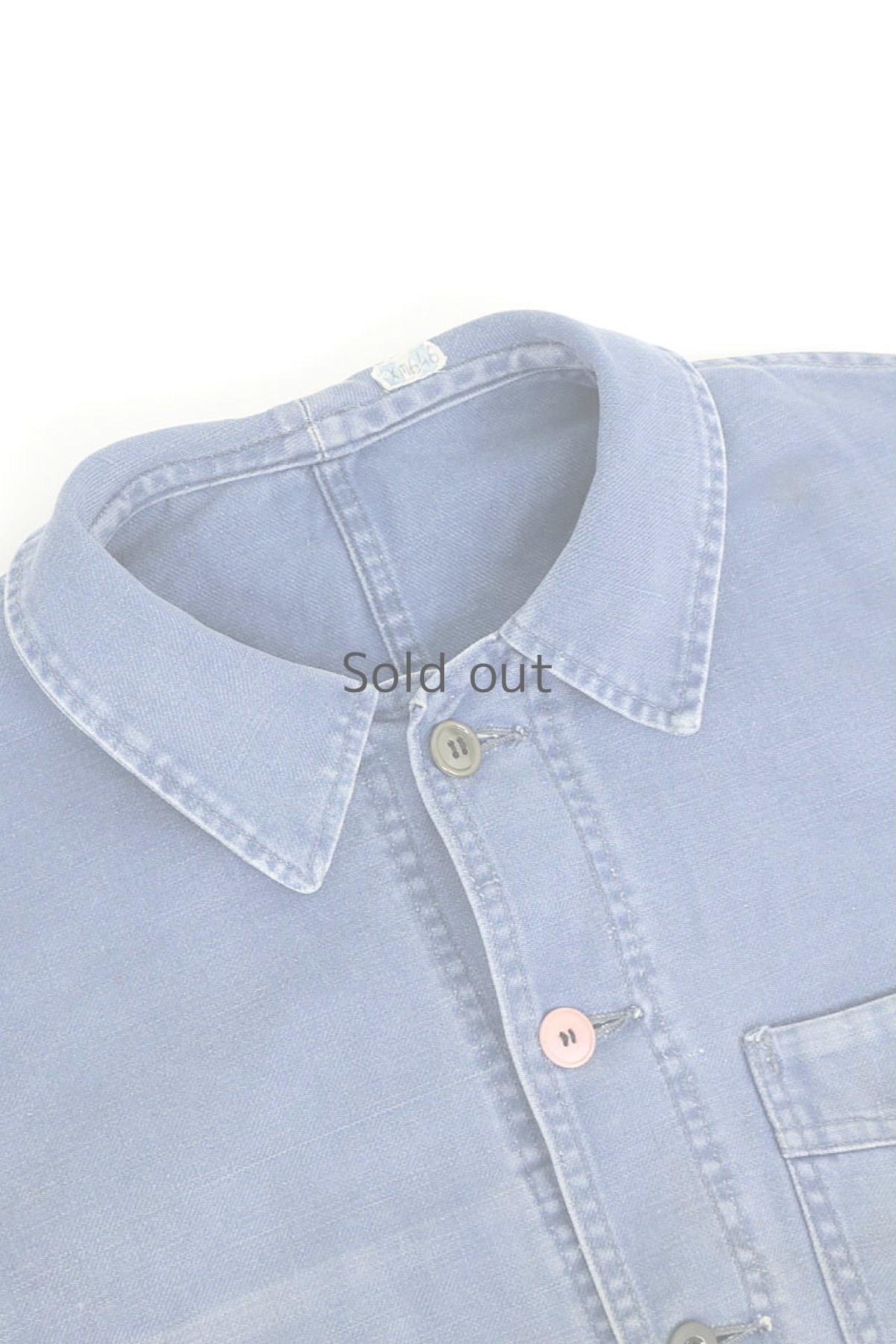 画像2: 【フランス】1950年代　ブルーコットン　ワークジャケット（Adolphe Lafont） (2)