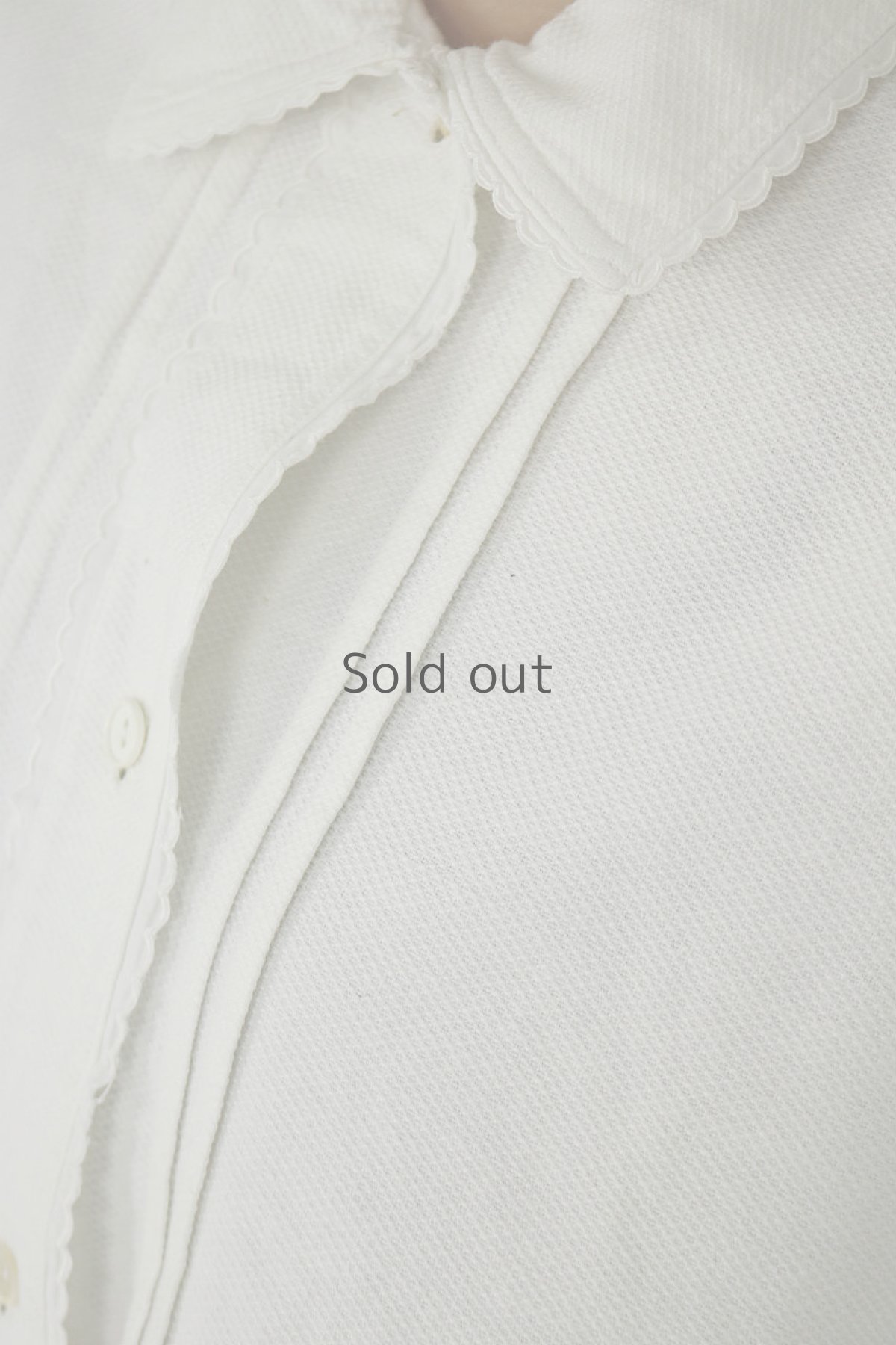 画像7: 【フランス】アンティークコットン　クラシック　長袖ホワイトブラウス(裏起毛コットン) (7)