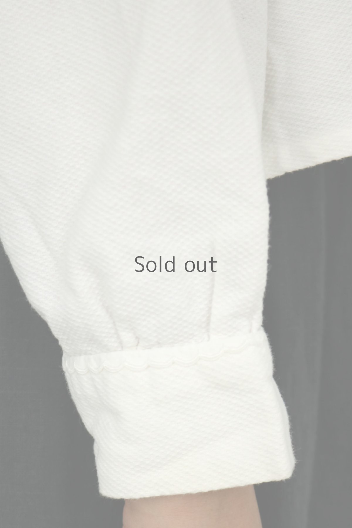 画像9: 【フランス】アンティークコットン　クラシック　長袖ホワイトブラウス(裏起毛コットン) (9)