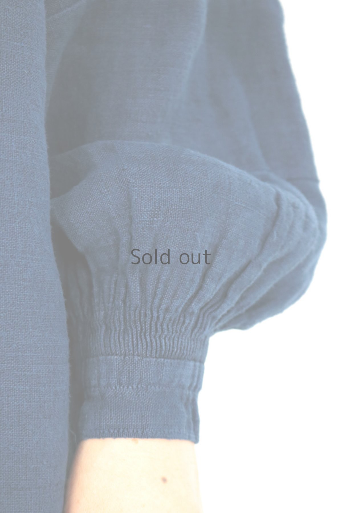 画像10: 【フランス】アンティークリネン×染　プルオーバーシャツ（紺） (10)