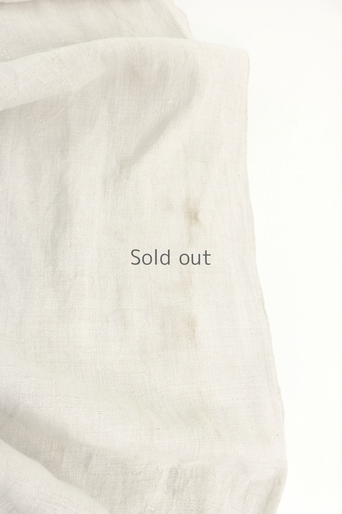 画像9: 【ベトナム】ビンテージ 手織り麻の白スカーフ（モン族） (9)