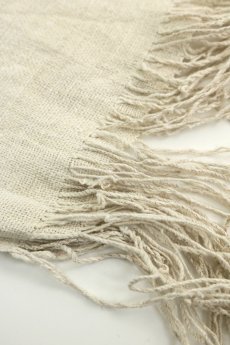 画像7: 【ベトナム】ビンテージ 手織り麻の白スカーフ（モン族） (7)