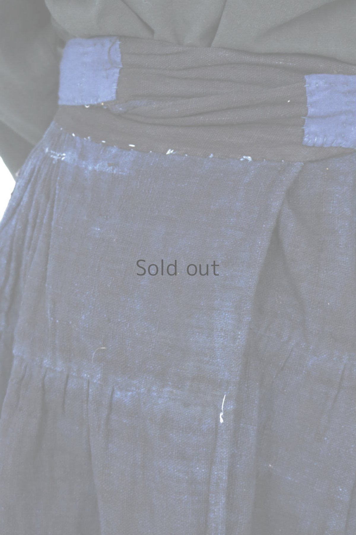 画像10: 【ベトナム】ビンテージ　ダークインディゴコットン　巻きエプロンスカート（モン族） (10)