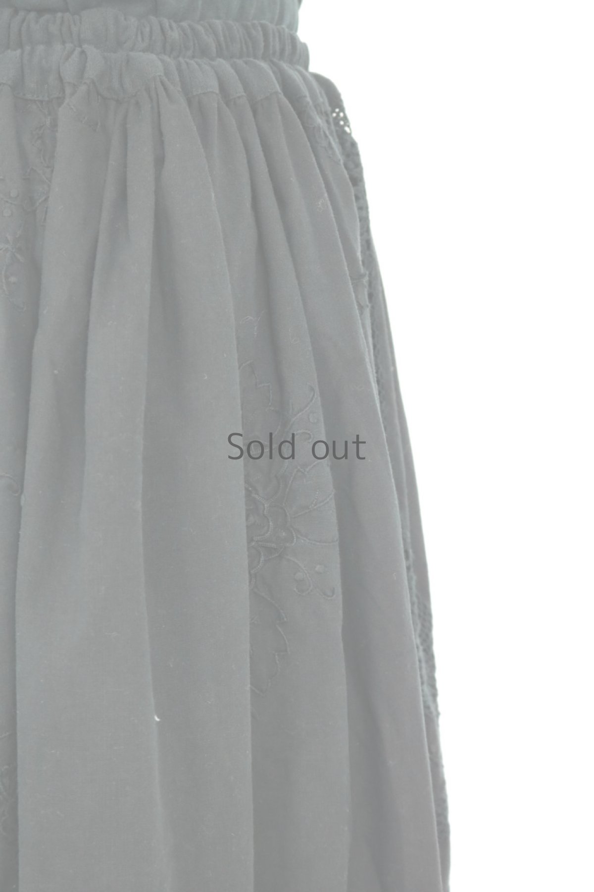 画像6: 【ササキチホ】アンティークレース×リメイク ボリュームロングスカート（黒） (6)