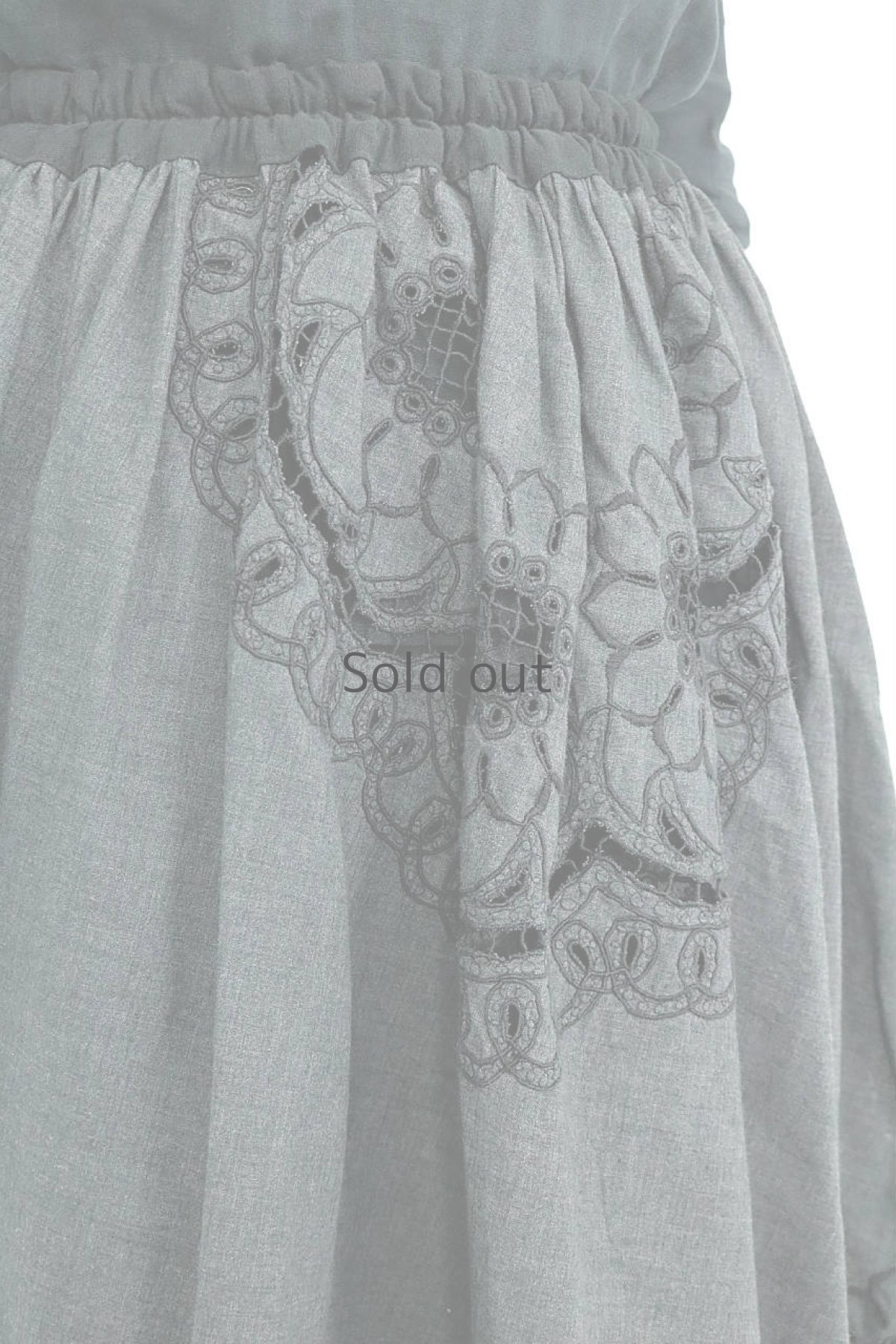 画像8: 【ササキチホ】アンティークレース×リメイク　エプロン風スカート(チャコールグレー） (8)