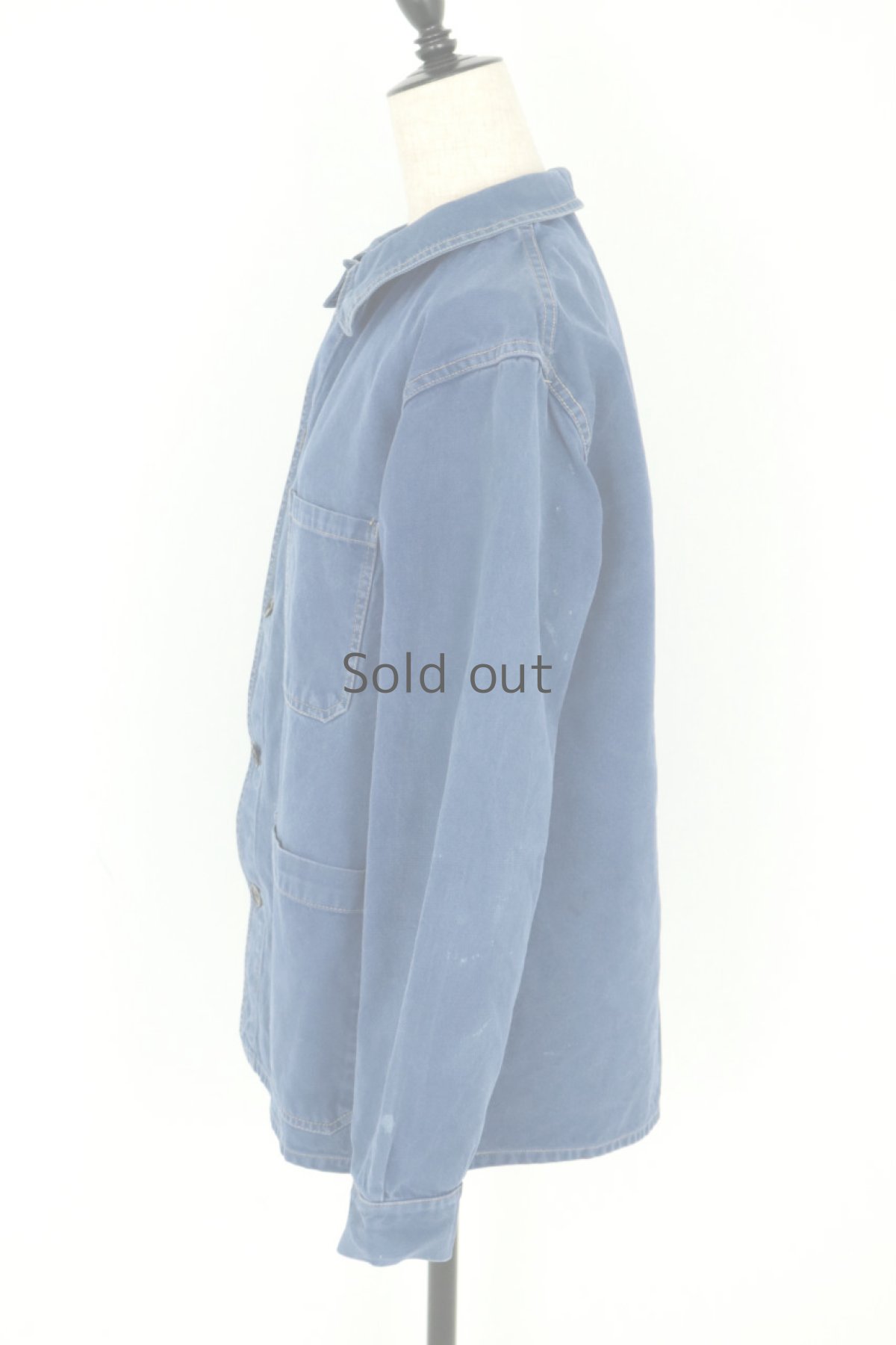 画像3: 【フランス】1960年代　ブルーコットン　ワークジャケット (3)