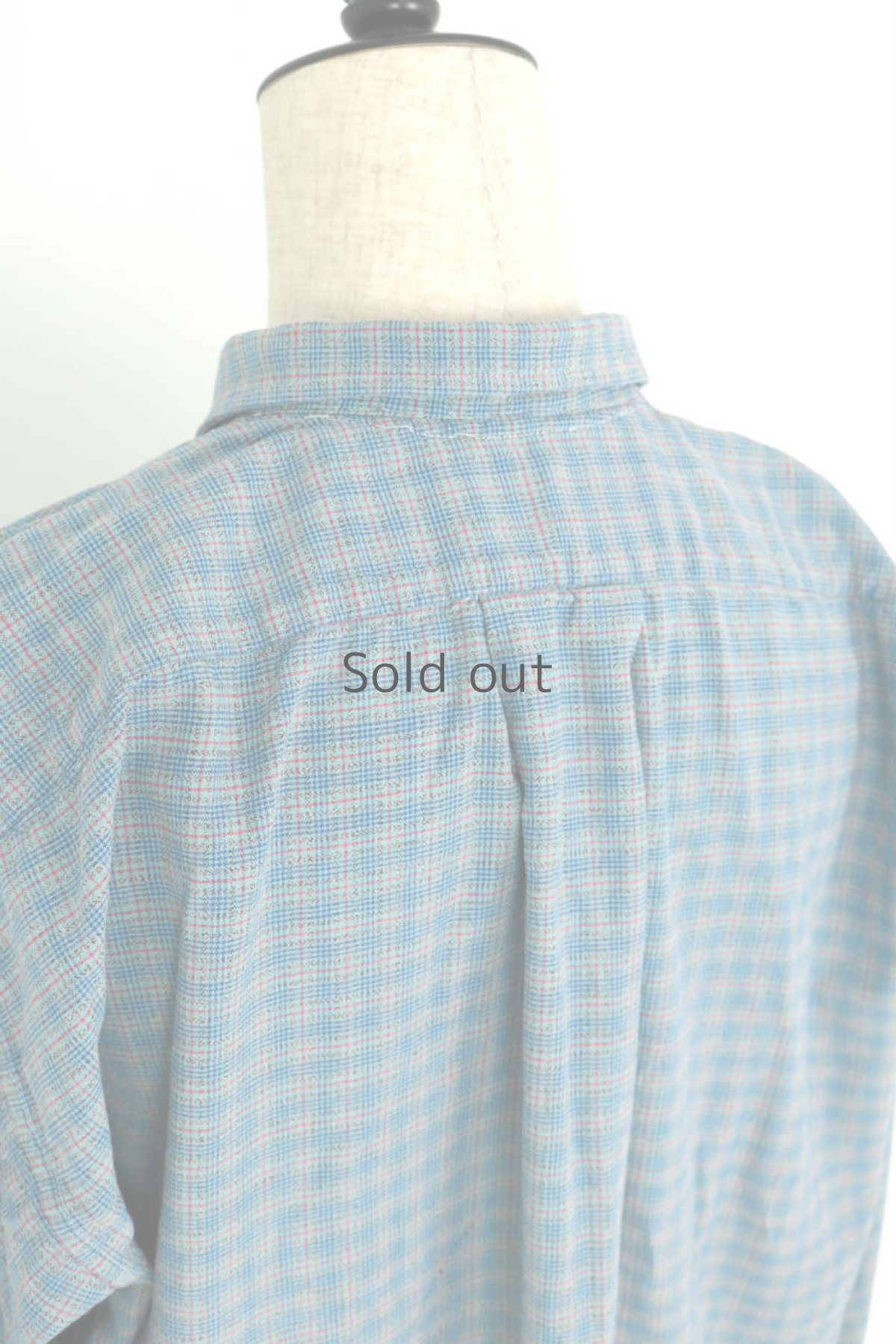 画像11: 【フランス】ビンテージ  ファーマーズ　プルオーバーロングシャツ（ブルーチェック） (11)