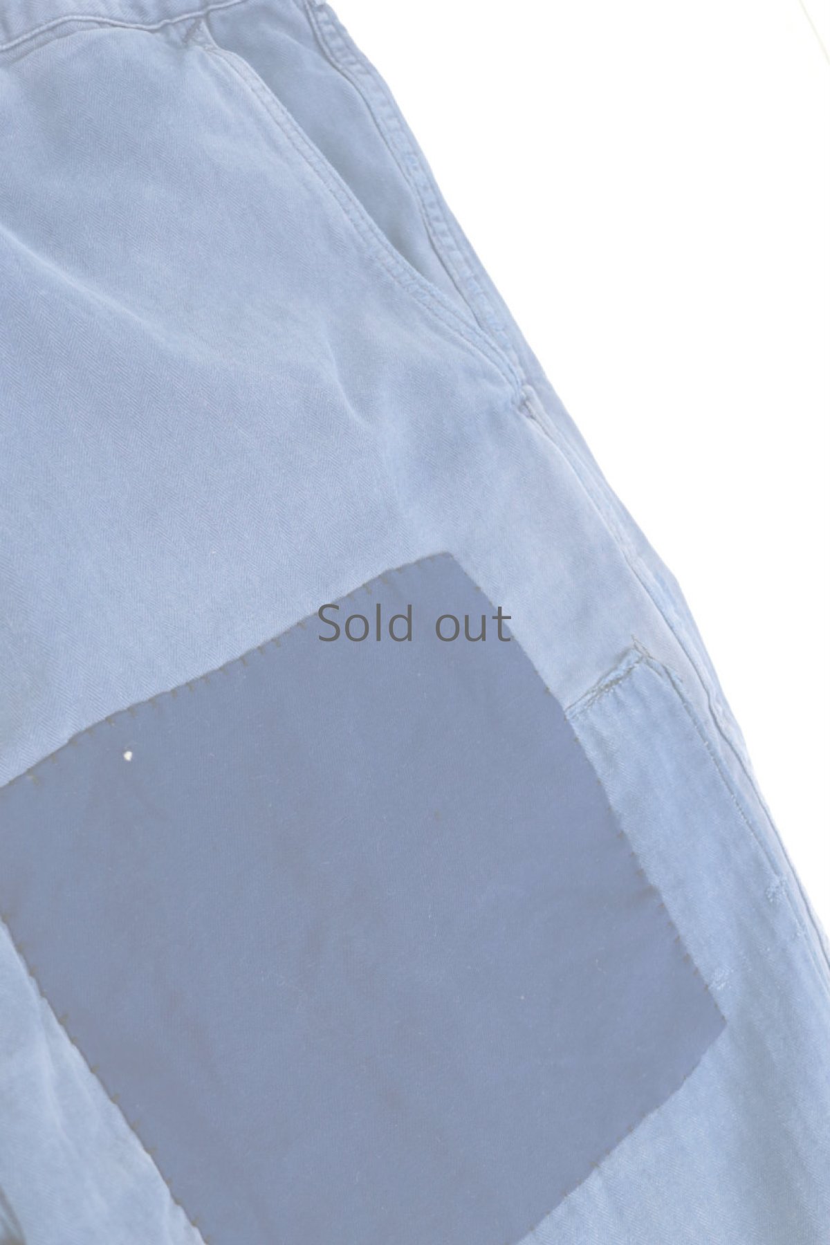 画像6: 【MITSUGU SASAKI】ビンテージ×リメイク　パッチワーク　ワークパンツ(ウエストひも） (6)