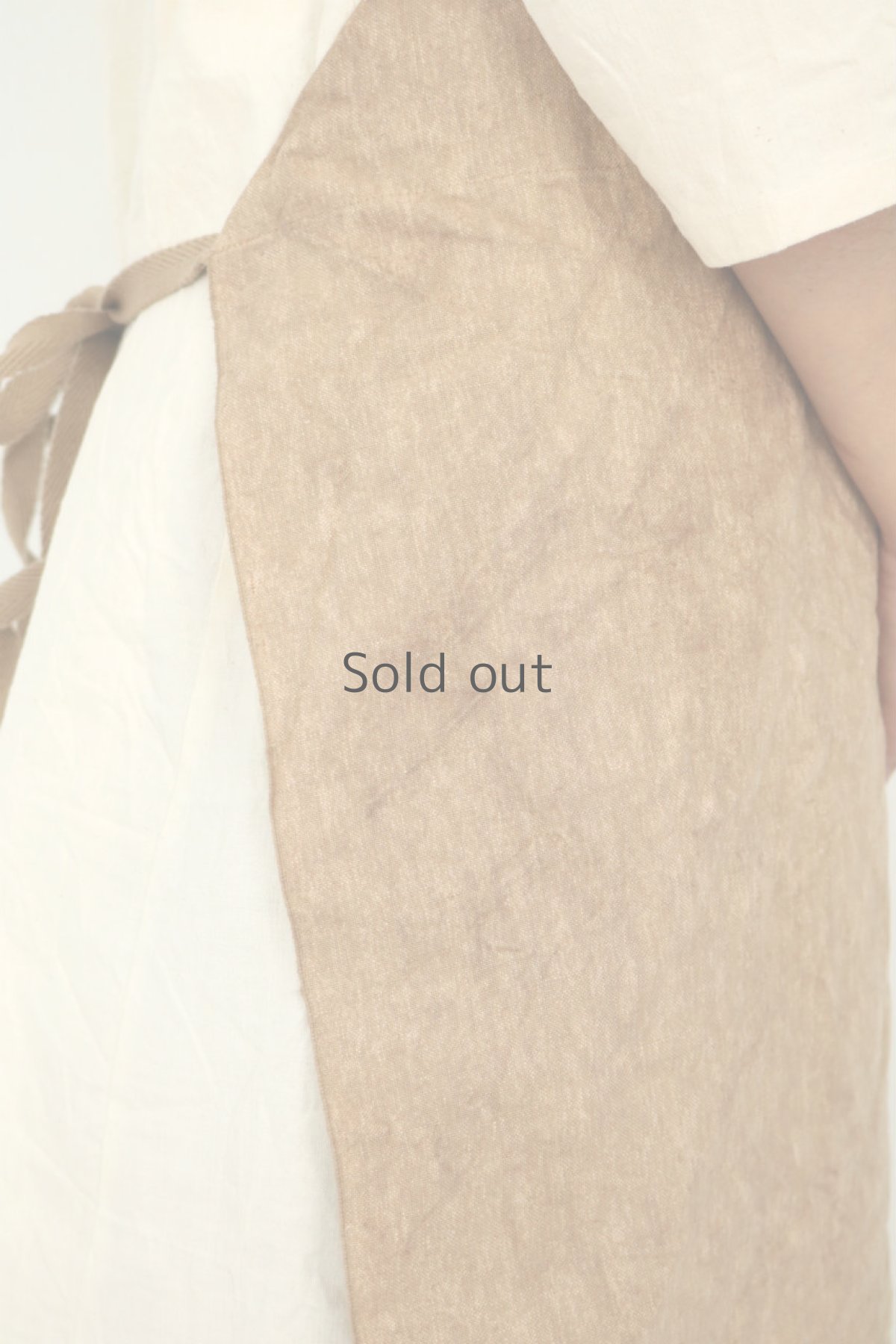 画像6: 【チェコ】ミリタリー　リネンエプロン（後染め/ライトブラウン） (6)