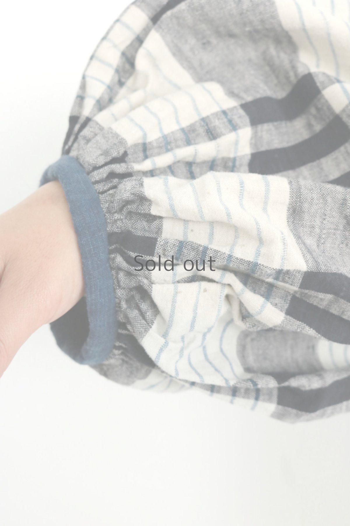 画像8: 【ササキチホ】藍染古布　パッチワーク野良着 幅広ブラウス (8)