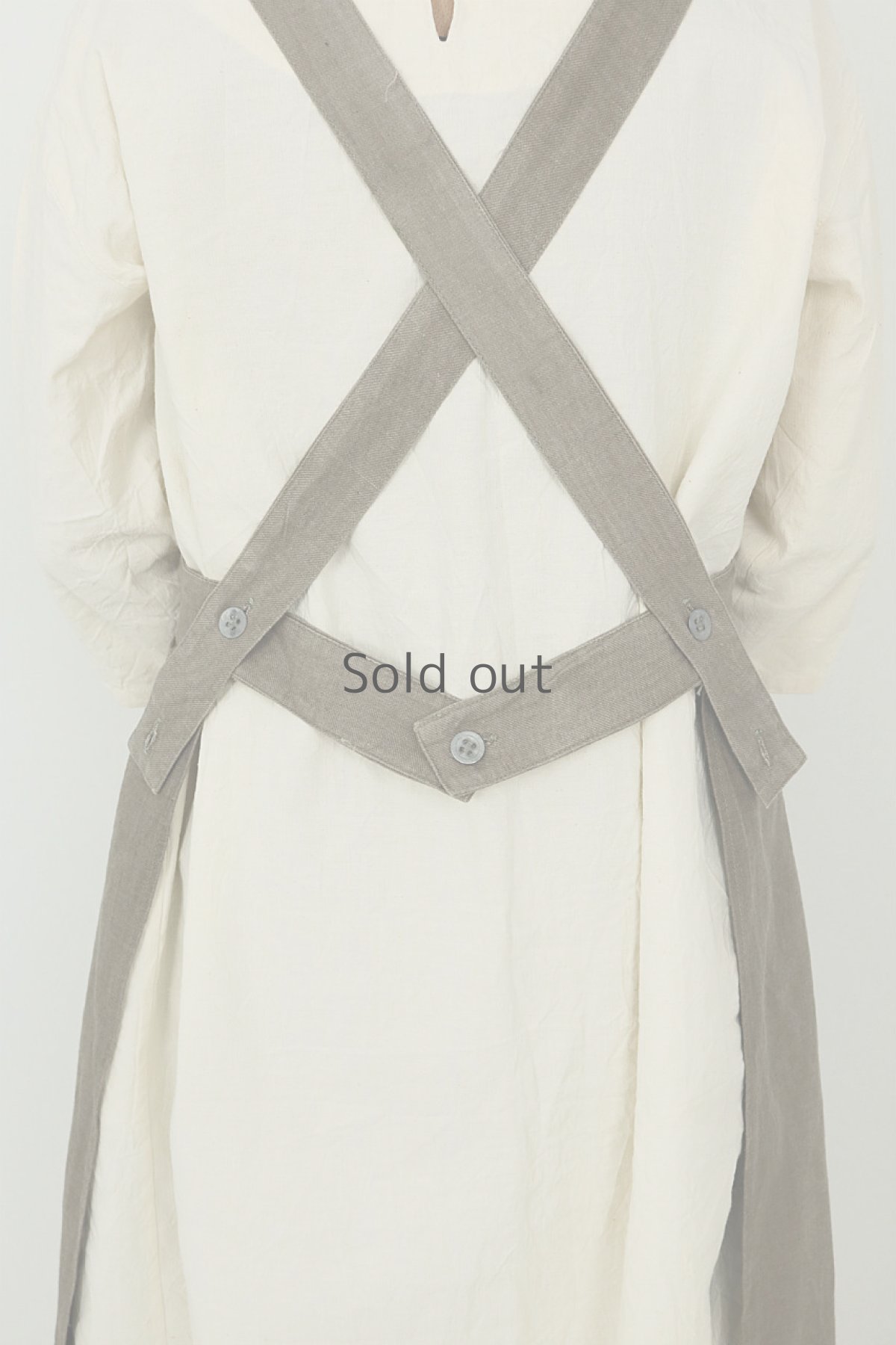 画像4: 【スウェーデン】ビンテージ  ミリタリーワークエプロン (4)