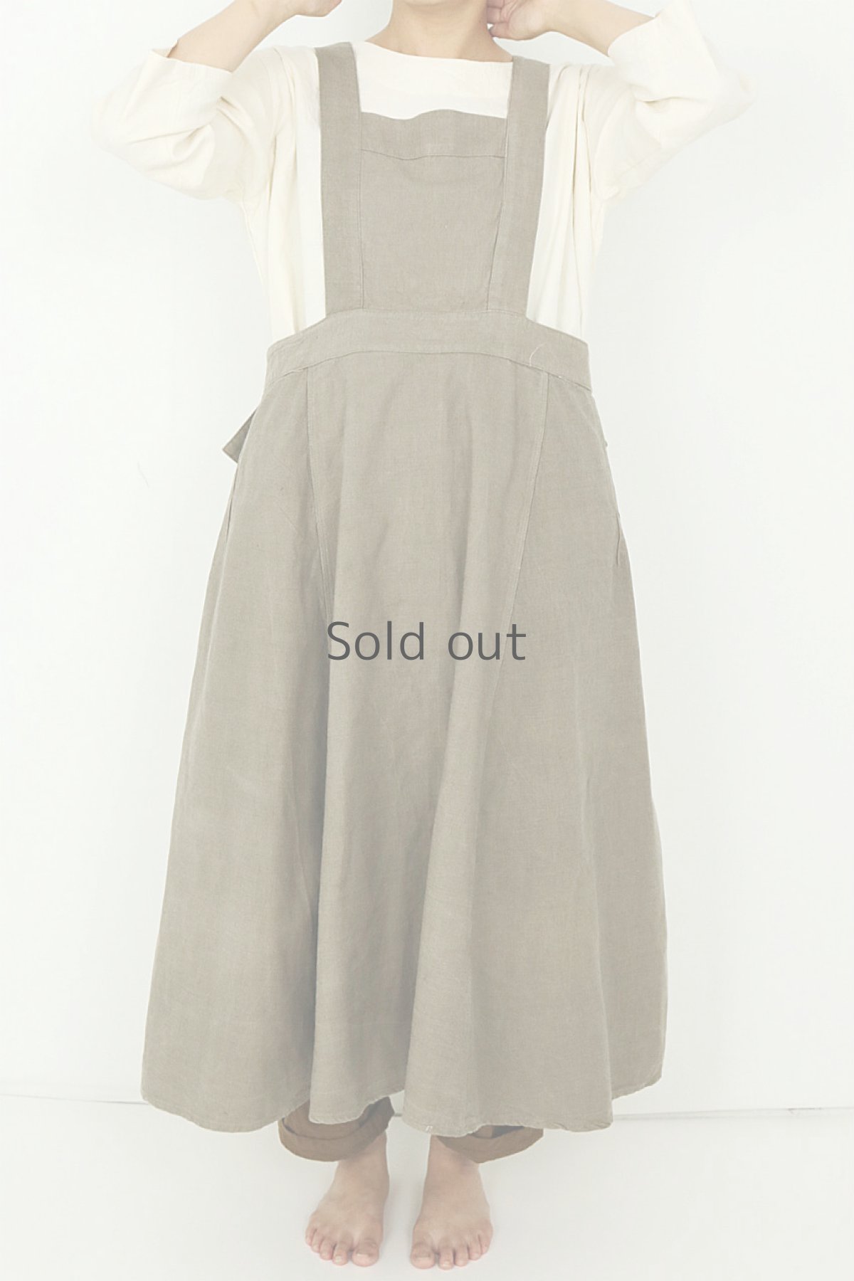 画像2: 【スウェーデン】ビンテージ  ミリタリーワークエプロン (2)