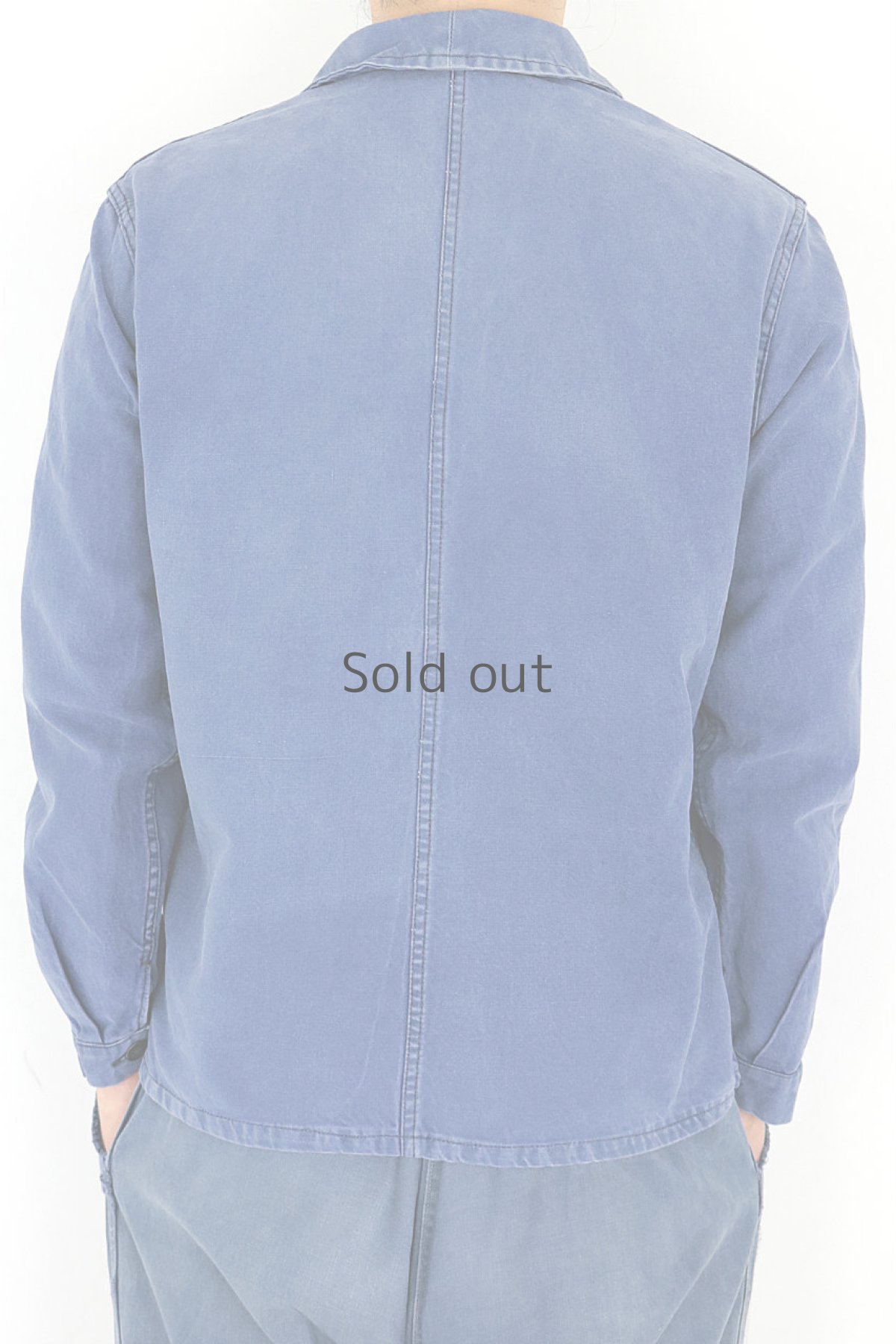 画像4: 【フランス】1960年代　ブルーコットン　ワークジャケット(château fort) (4)