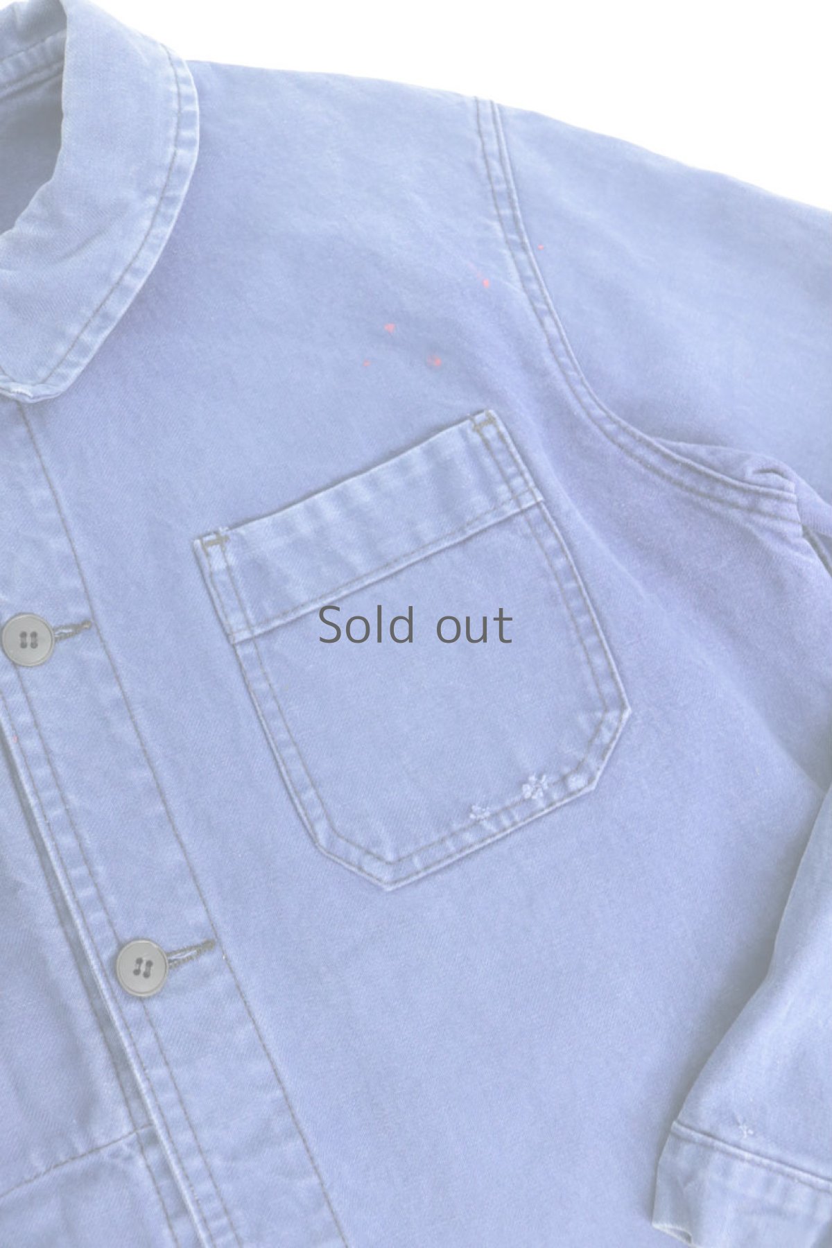 画像7: 【フランス】1960年代　ブルーコットン　ワークジャケット(château fort) (7)