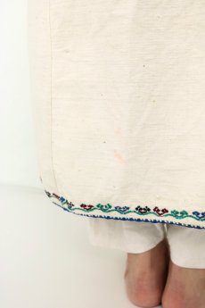 画像14: 【ブルガリア】アンティークコットンリネン　刺繍　半袖ワンピース (14)