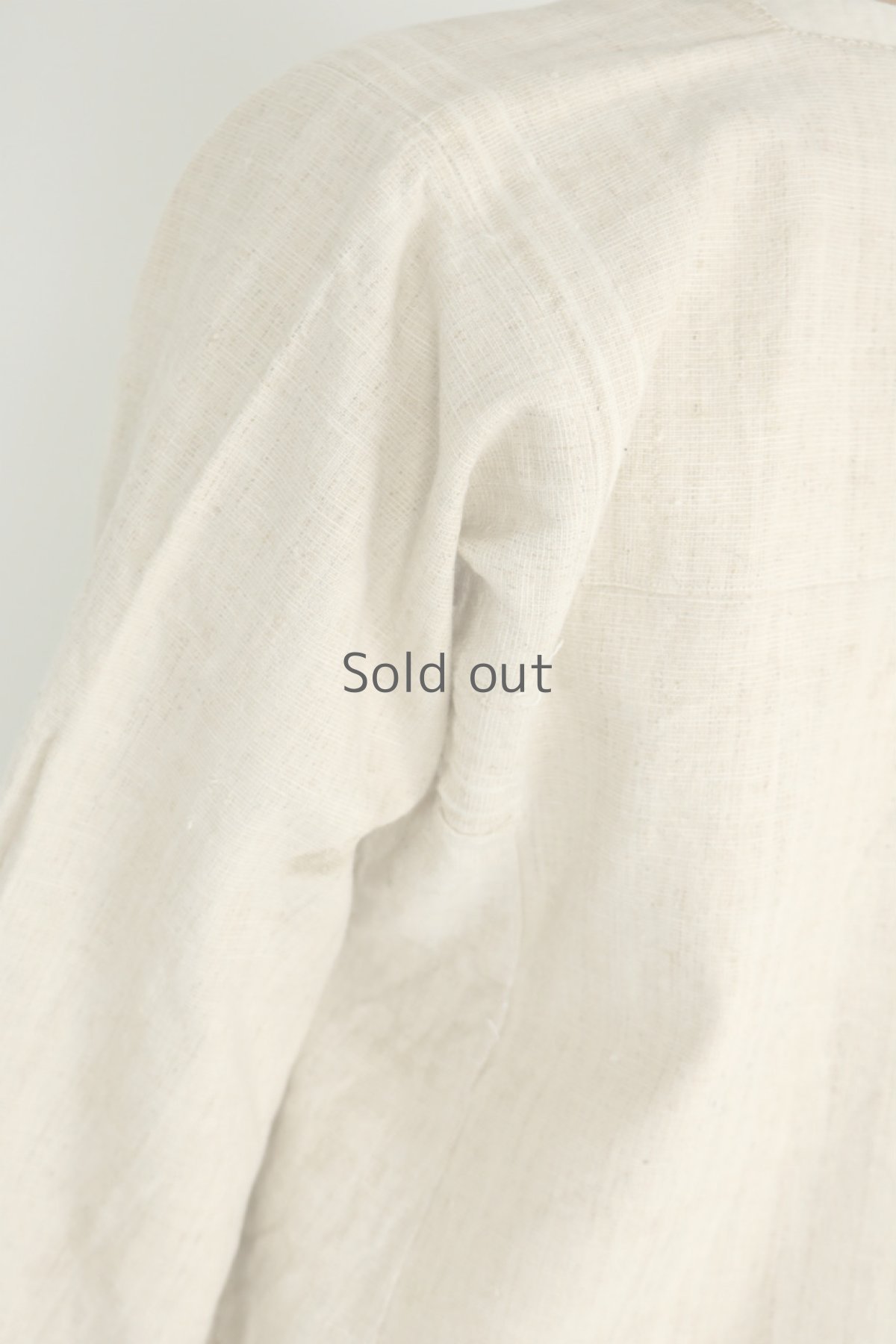 画像16: 【ブルガリア】アンティークリネン　長袖ワンピース（シンプル） (16)