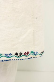 画像13: 【ブルガリア】アンティークコットンリネン　刺繍　半袖ワンピース (13)