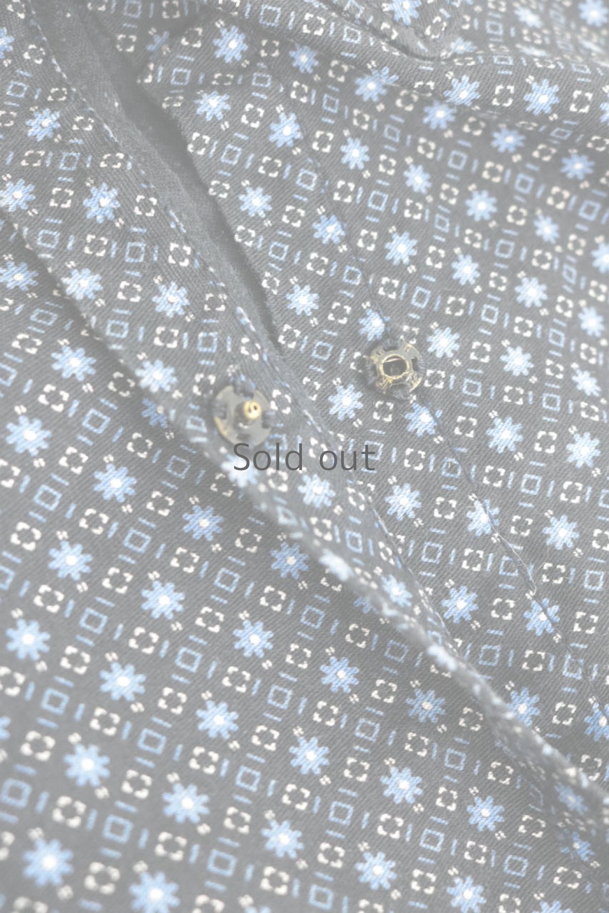 画像7: 【フランス】1950年代頃のブラックワークコート（青の小花柄） (7)