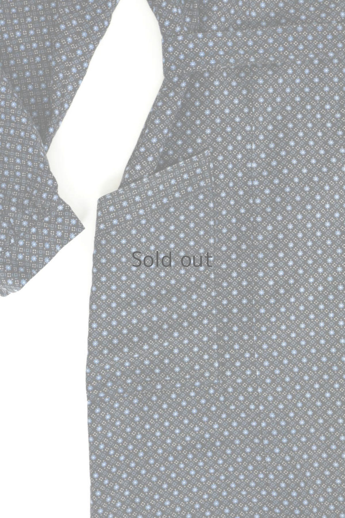 画像8: 【フランス】1950年代頃のブラックワークコート（青の小花柄） (8)