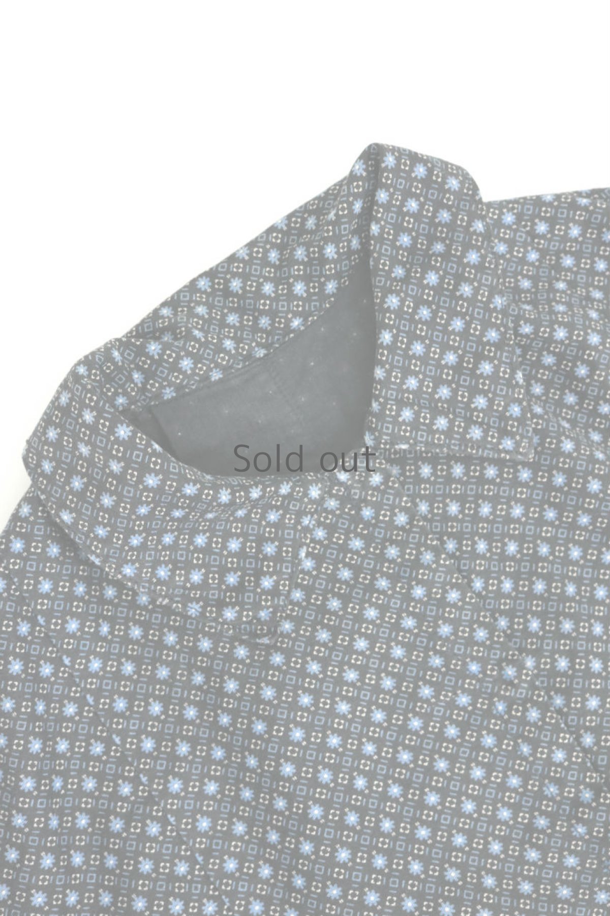 画像5: 【フランス】1950年代頃のブラックワークコート（青の小花柄） (5)