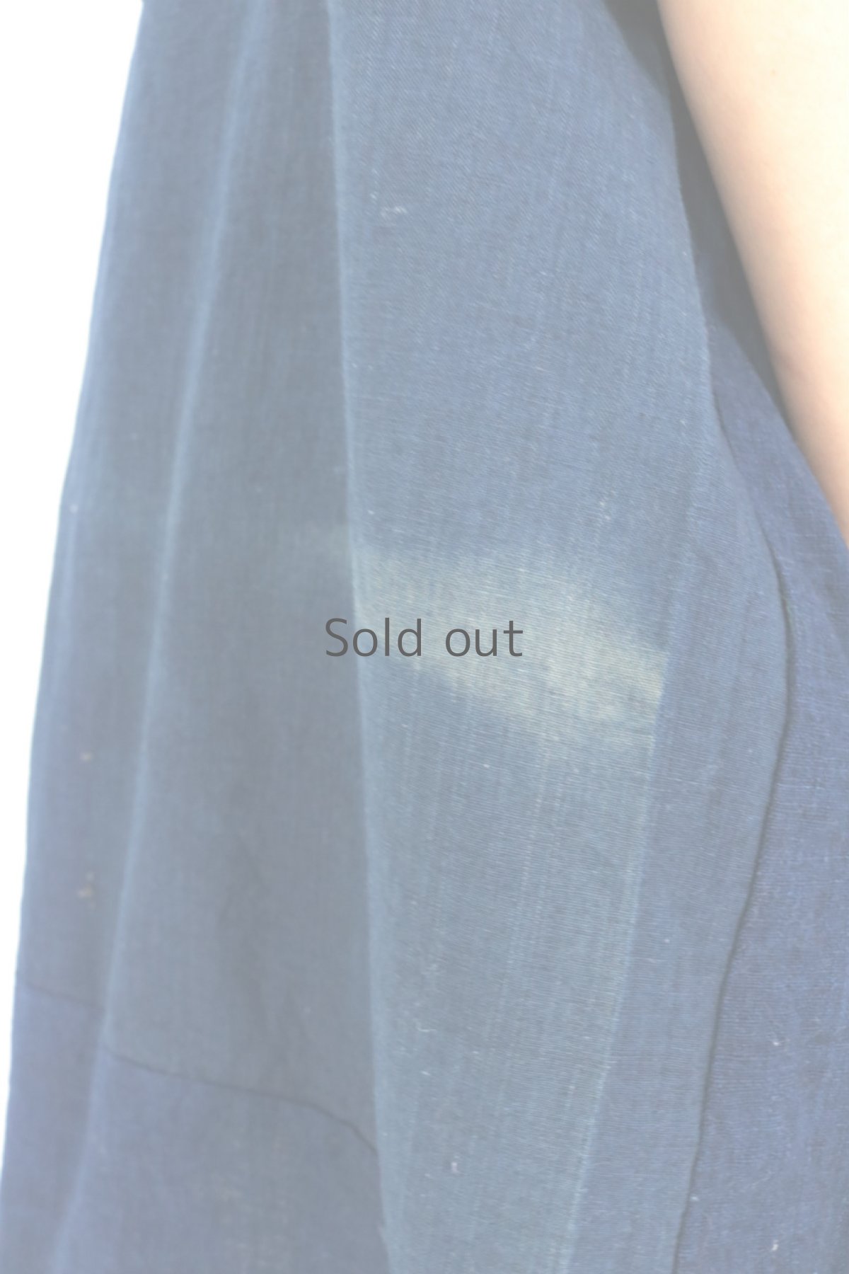 画像10: 【ササキチホ】藍染古布 　フォークロア　ソデナシ　ガウン（濃い藍） (10)