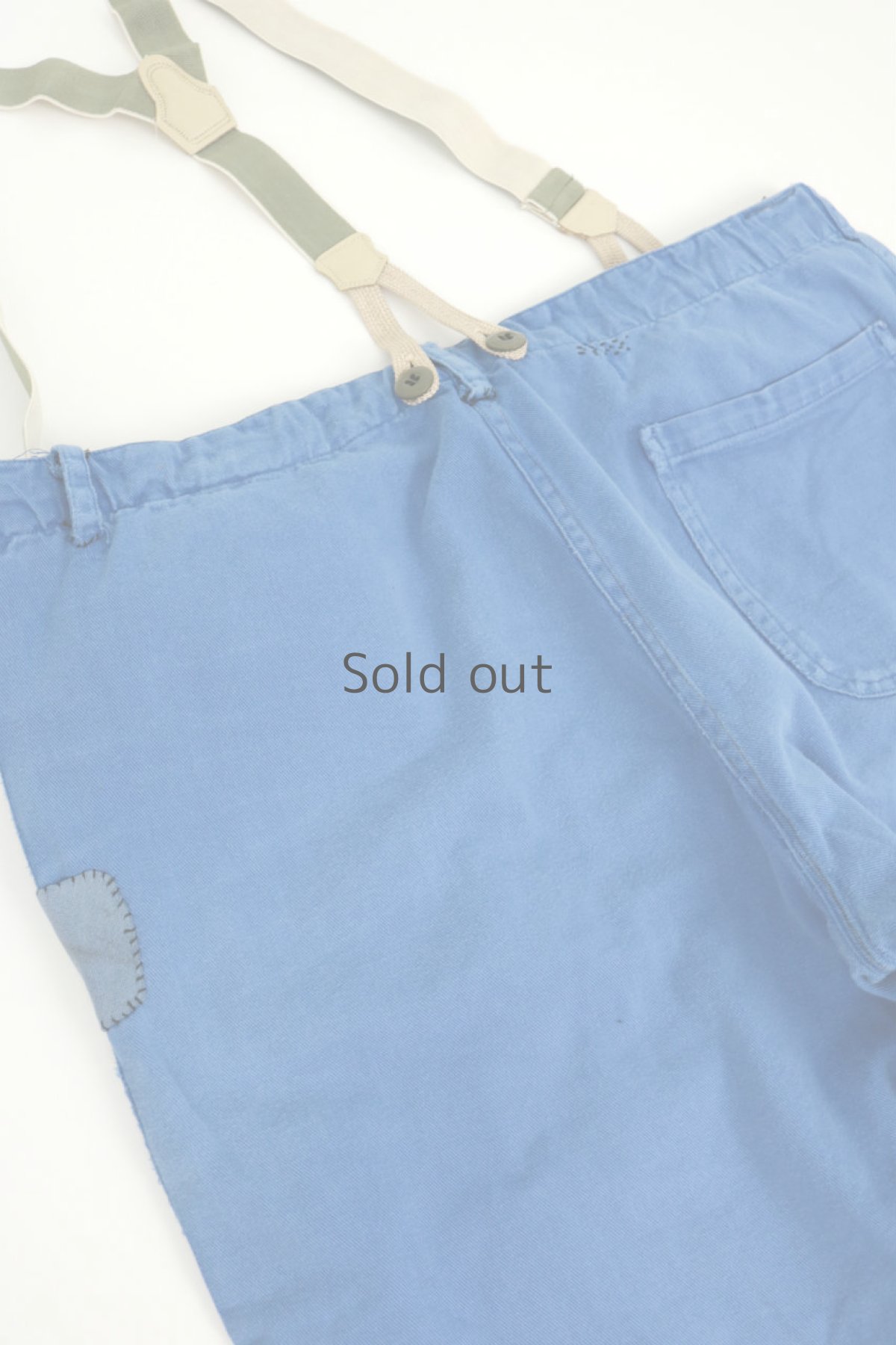 画像11: 【MITSUGU SASAKI】ビンテージ×リメイク　パッチワーク　ワークパンツ(サスペンダー付き） (11)