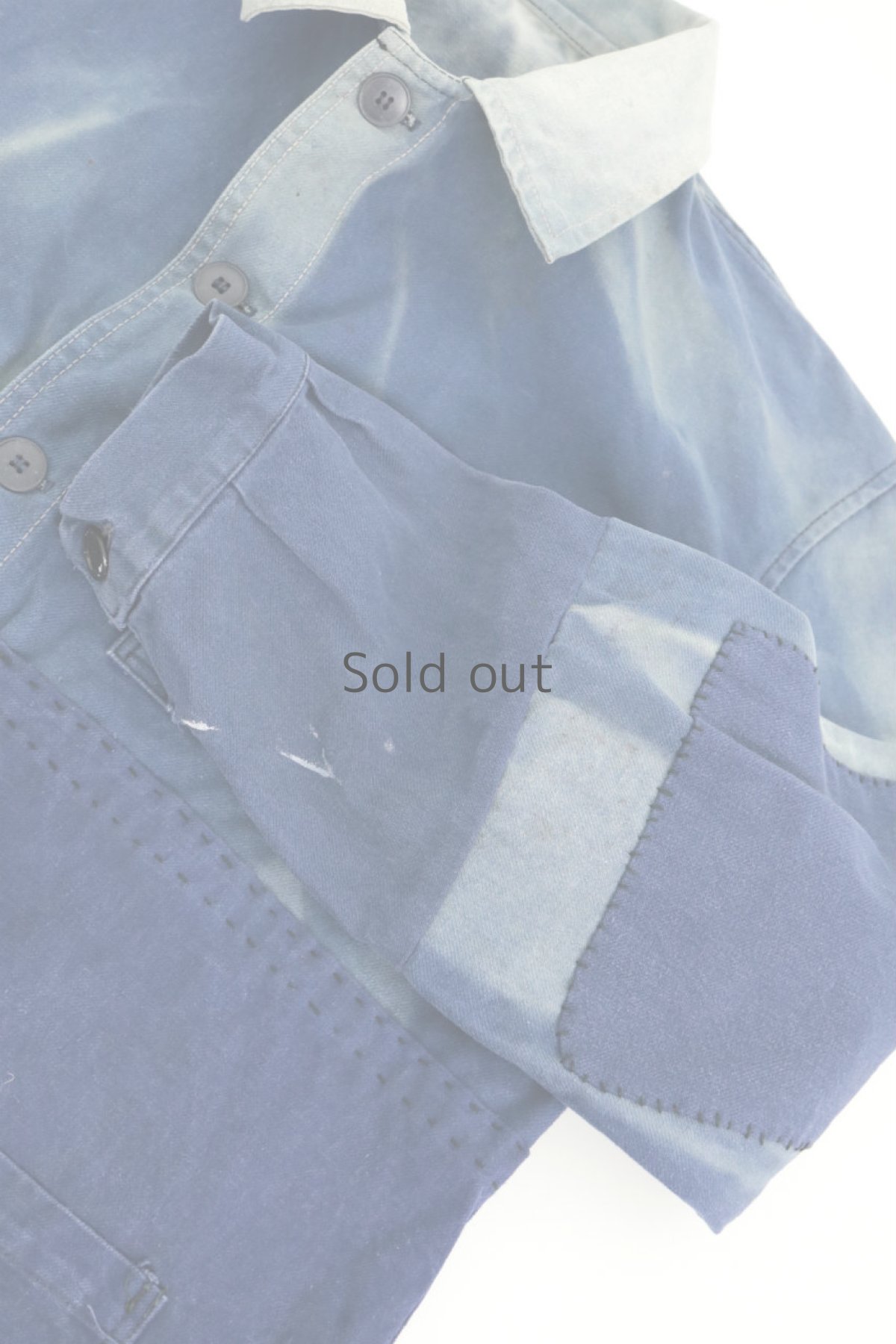 画像8: 【MITSUGU SASAKI】ビンテージリメイク　パッチワーク　ワークジャケット（色落ち） (8)