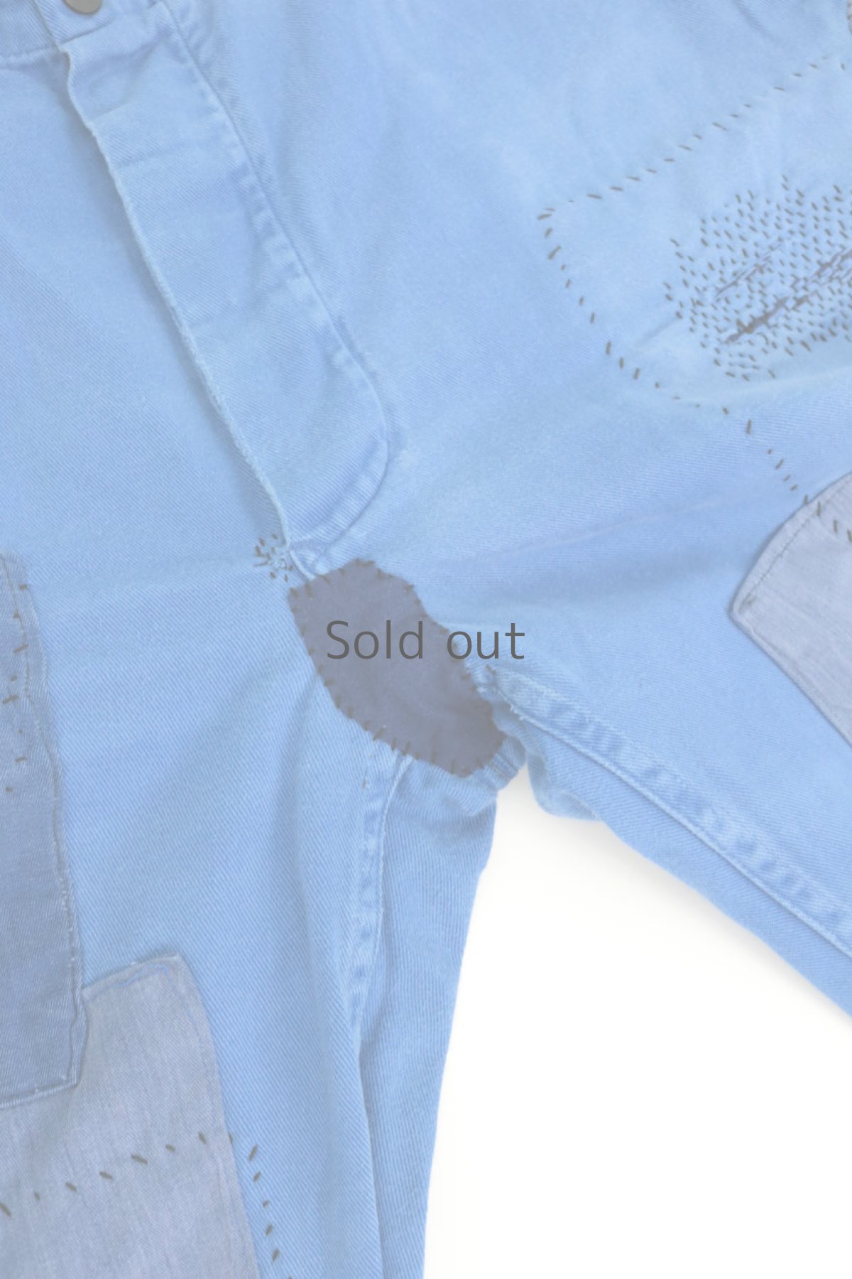 画像7: 【MITSUGU SASAKI】ビンテージ×リメイク　パッチワーク　ワークパンツ(サスペンダー付き） (7)