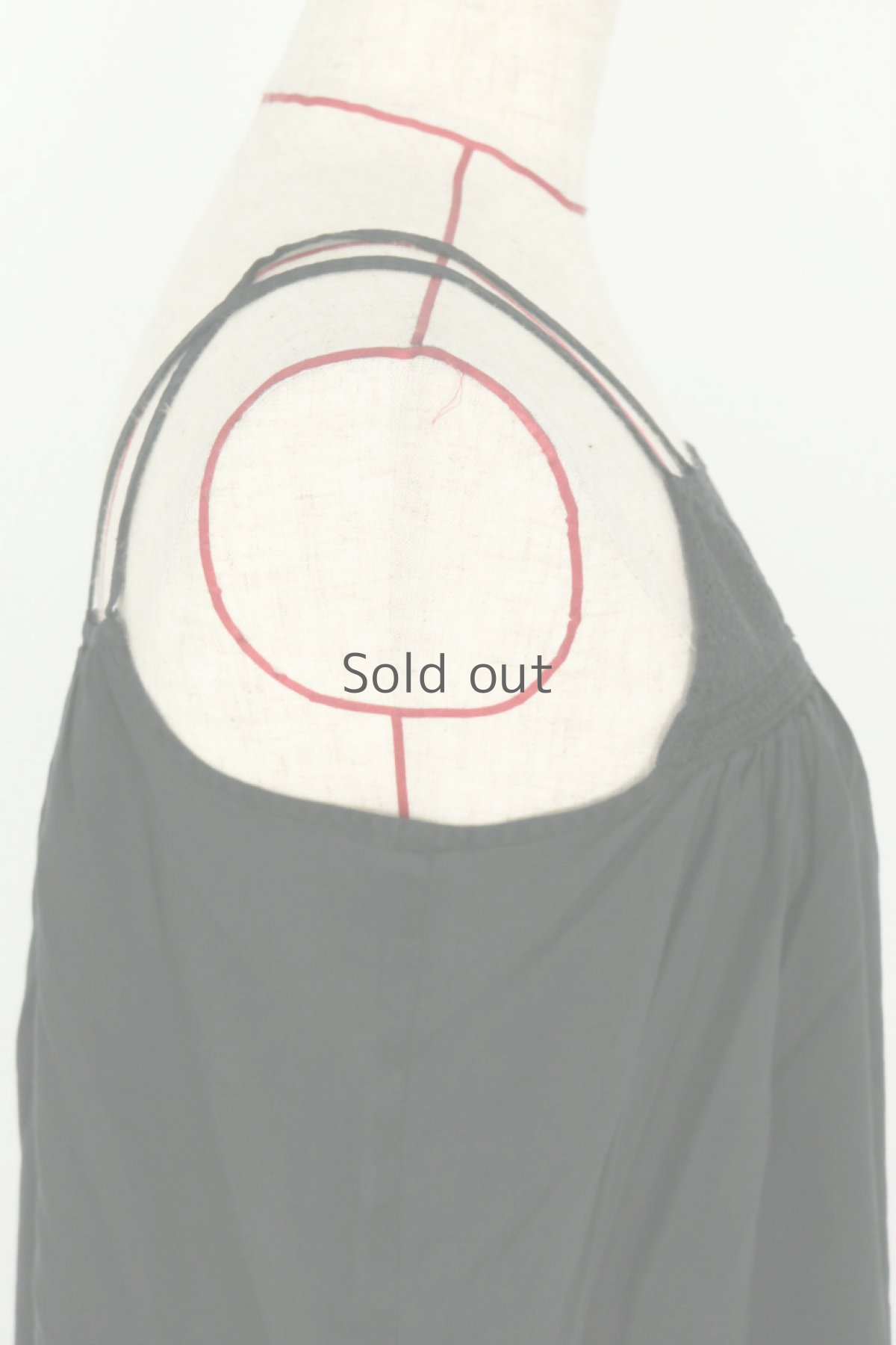 画像7: 【フランス】アンティークコットン×染め　ノースリーブ　ロングワンピース(黒) (7)