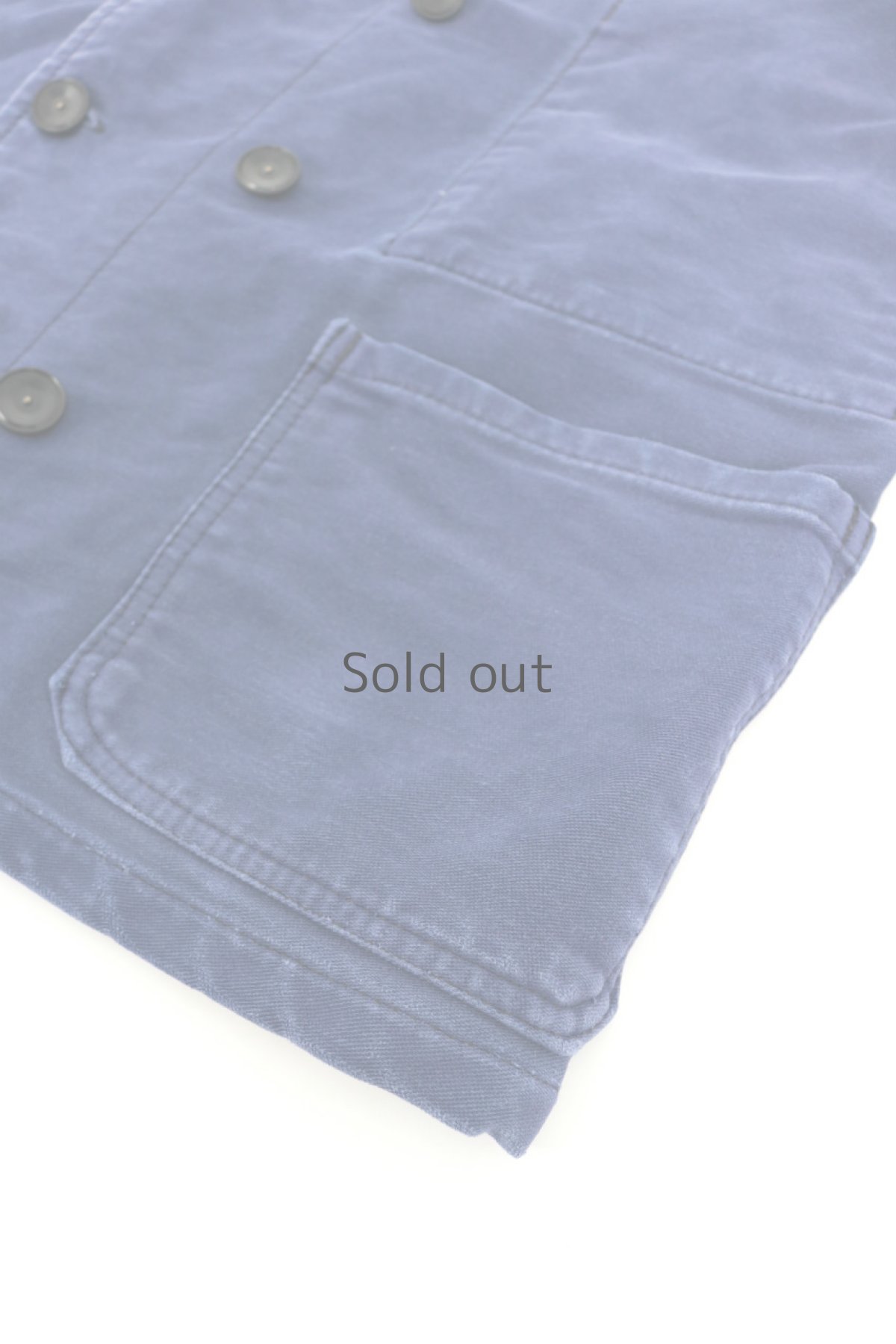 画像8: 【ドイツ】1960年代　ブルーモールスキン　ダブルブレスト　ワークジャケット(チェンジボタン)　 (8)